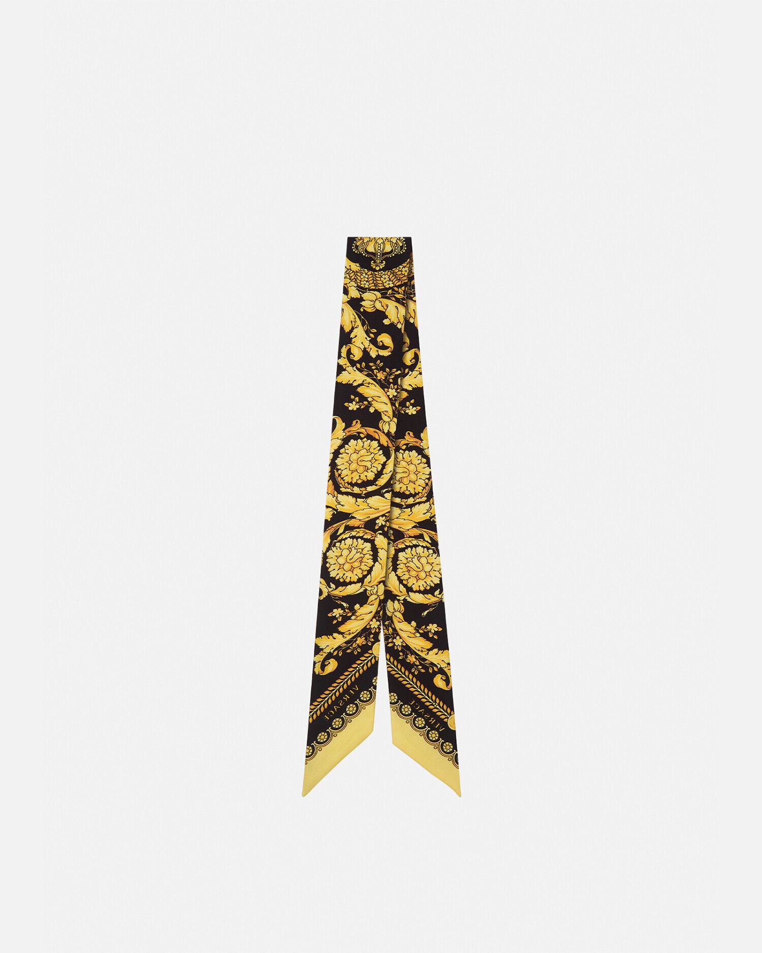 【ファッション通販】の商品をすべて Barocco Silk US VERSACE | Black,Print Tie Scarf 小物