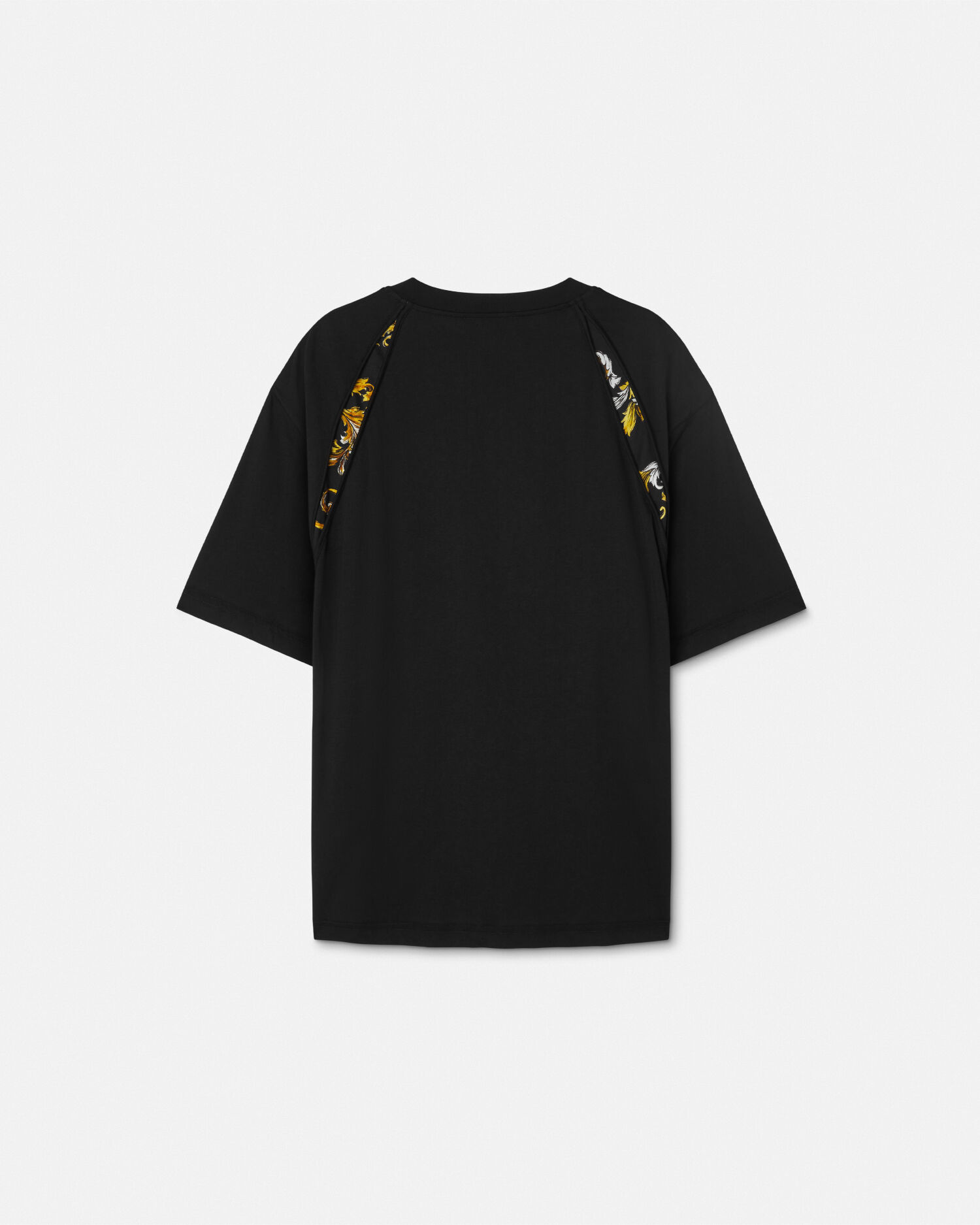 VERSACE｜ (Outline Barocco T-Shirt (78GAH615JS458 G89)) Outline Barocco Regular-Fit T-Shirt Blue | VERSACE