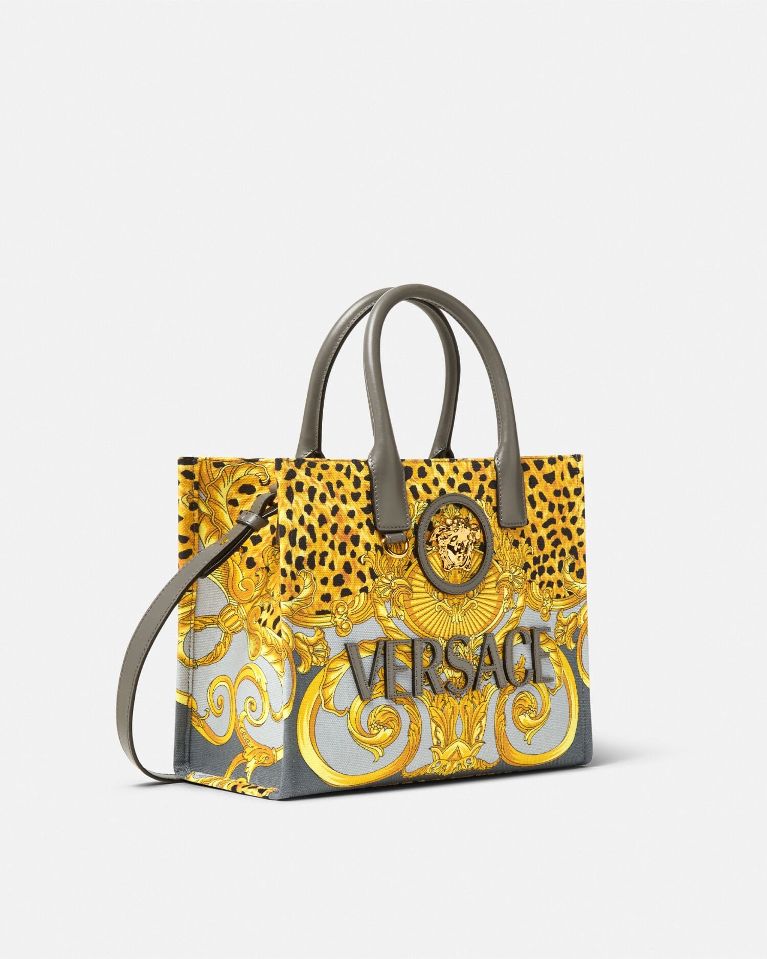Cheetah Foulard La Medusa Small Tote Bag