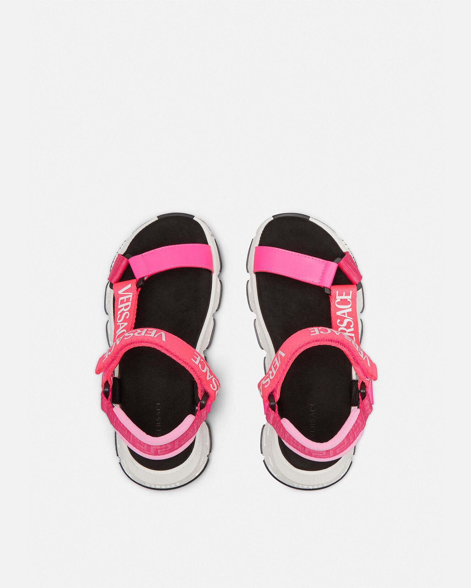 Versace logo best sale strap sandals