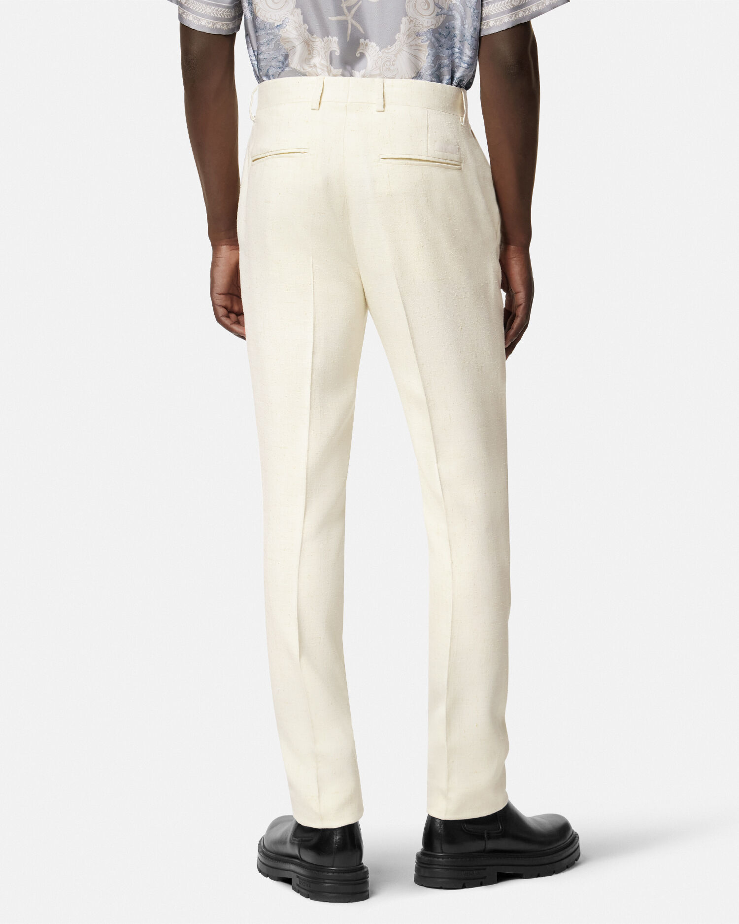 Silk Blend Malfile Formal Pants