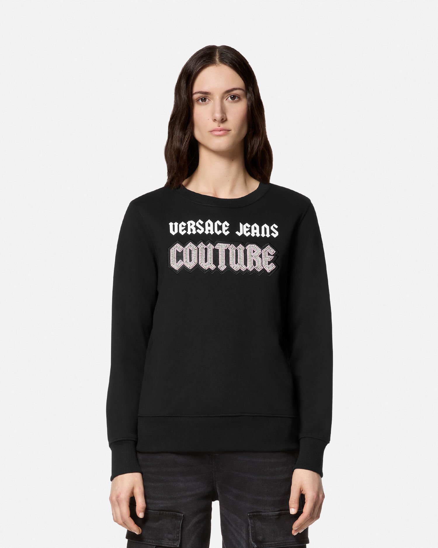 Versace jeans black sweatshirt hot sale
