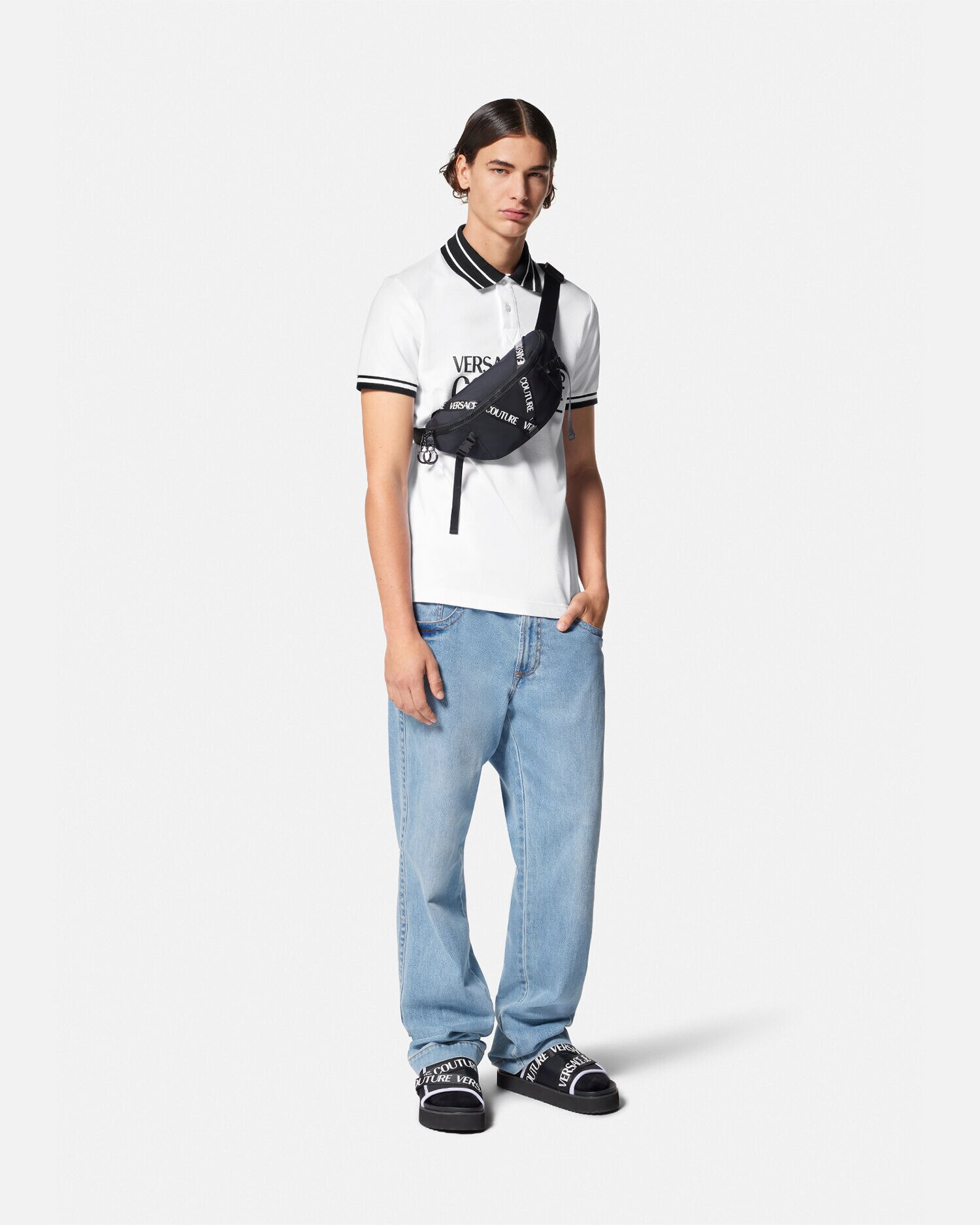 Polo versace on sale jeans homme