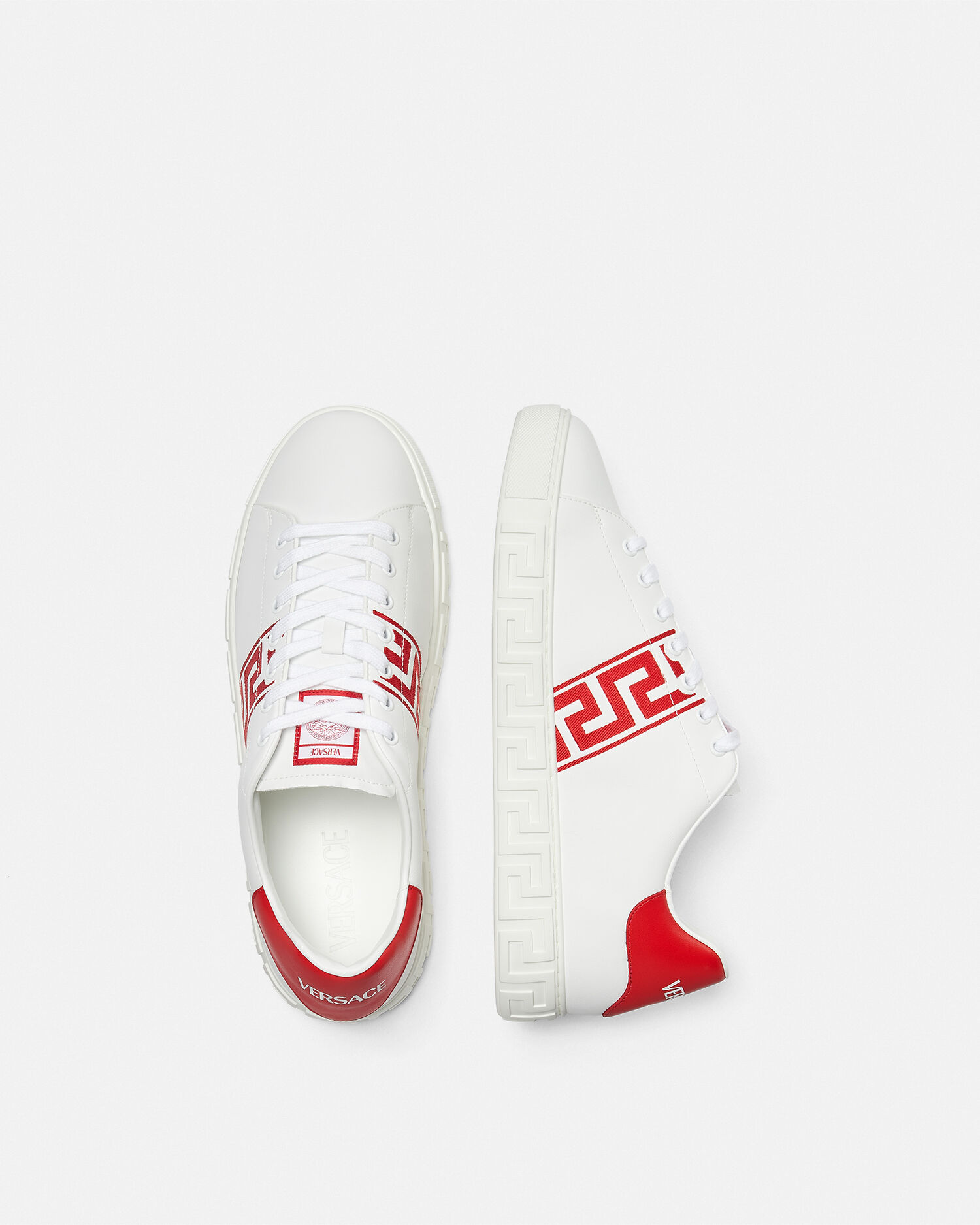 Red versace trainers cheap