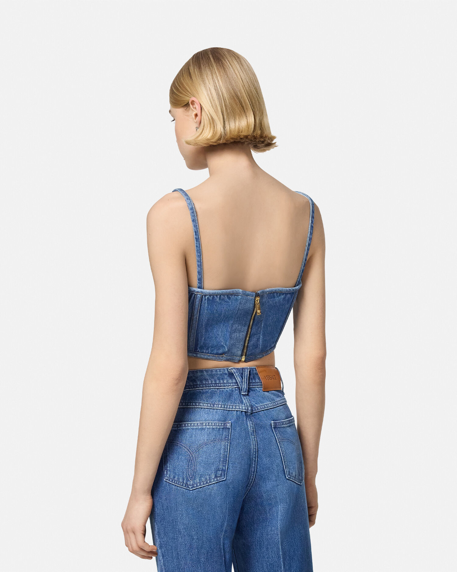 Moon Laser Denim Cropped Jacket • Marine Serre