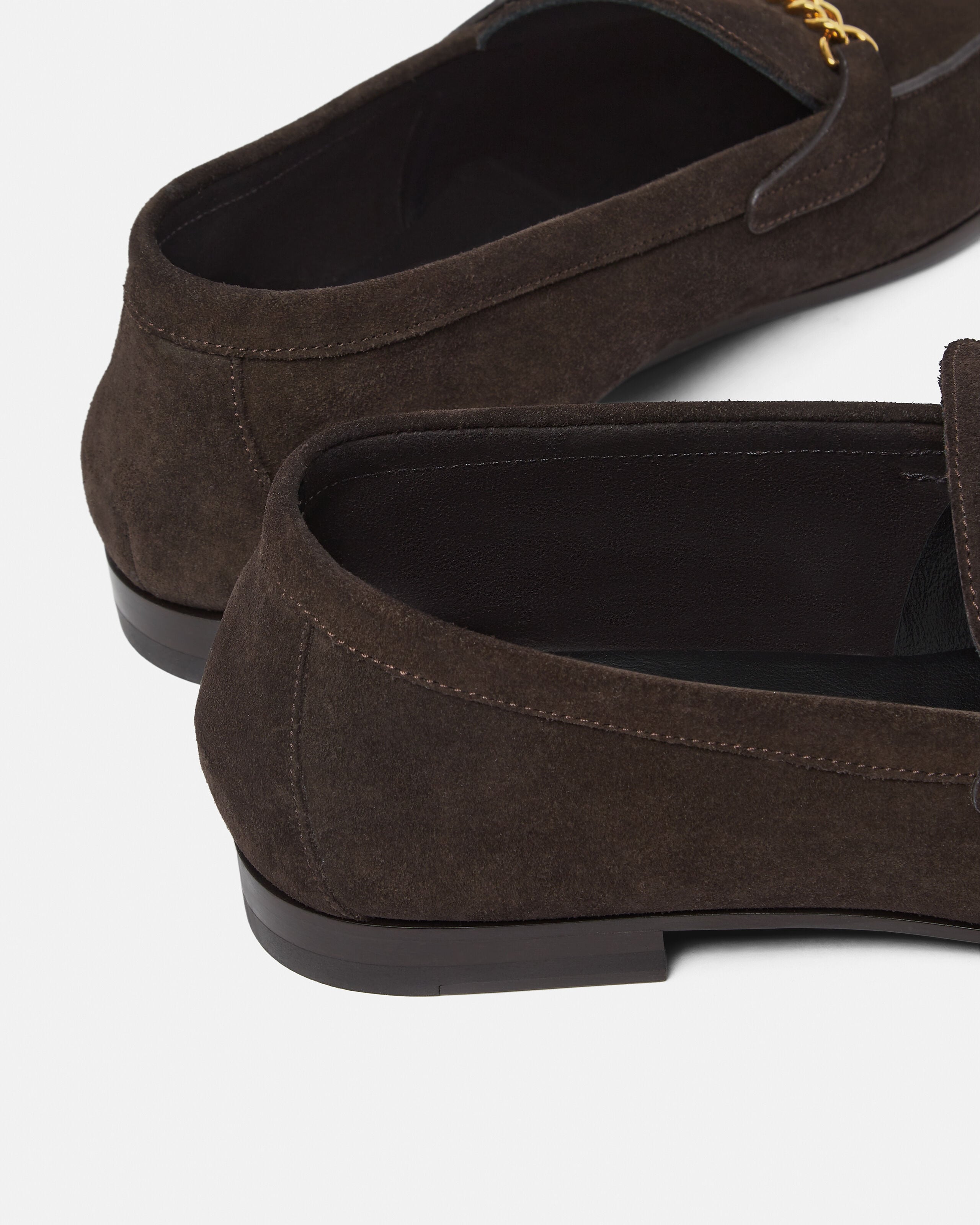 Medusa Suede Loafers Brown | VERSACE US