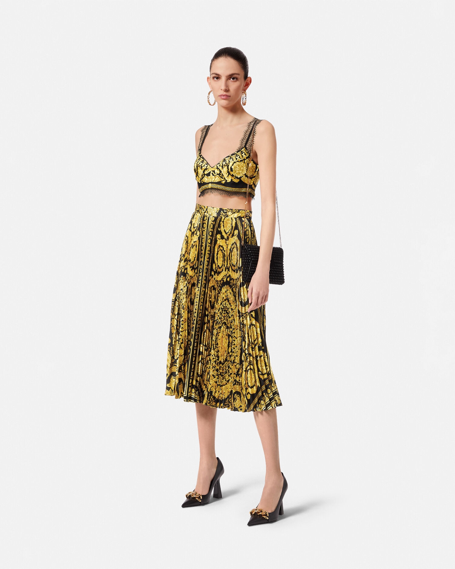 Versace skirt and best sale top