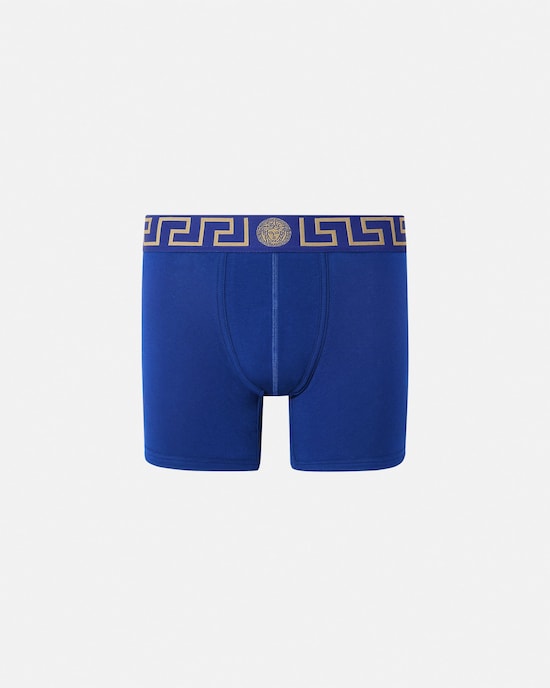 Versace Lange Unterhose aus Baumwolljersey blau 1
