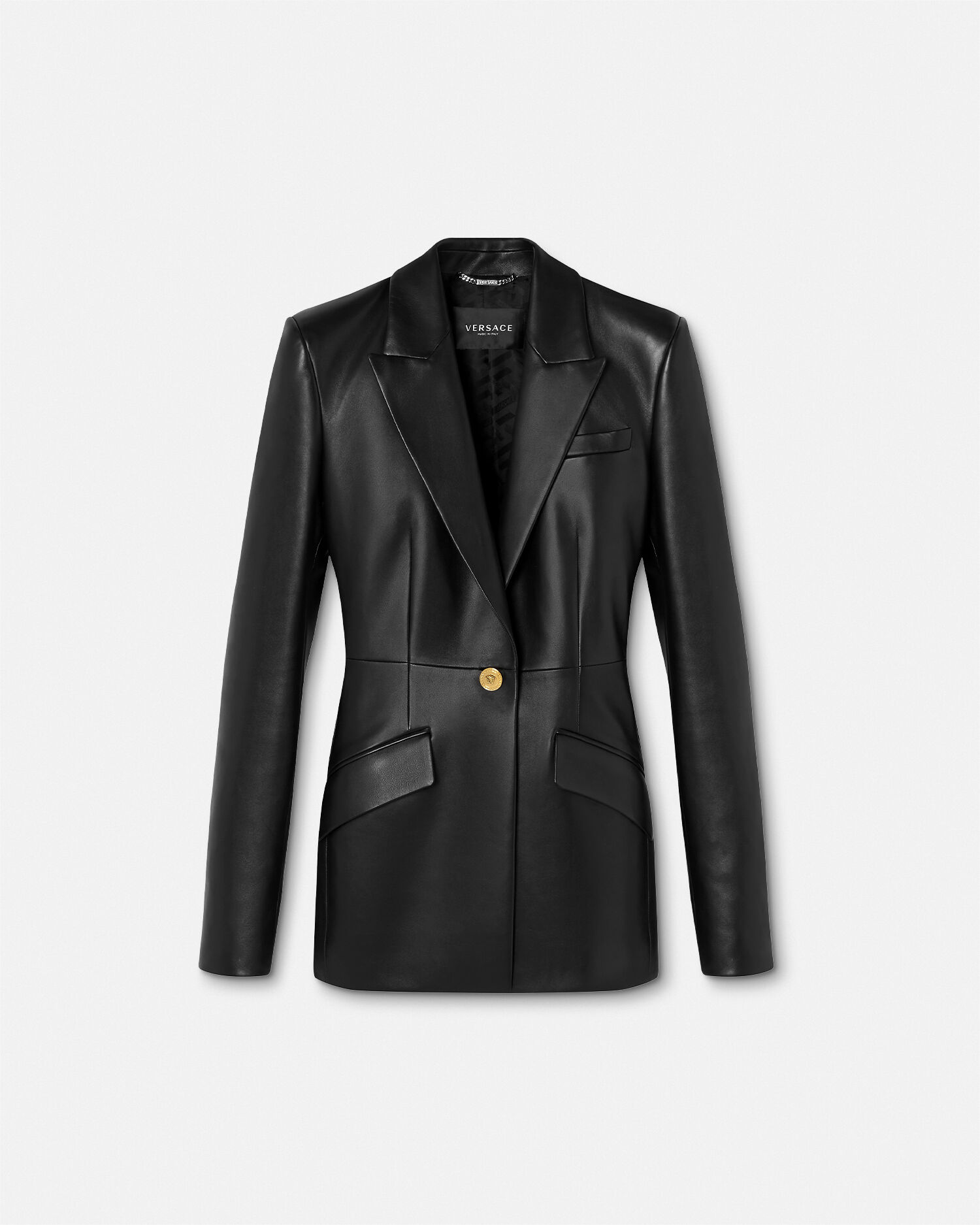 Blazer in pelle Nero VERSACE IT