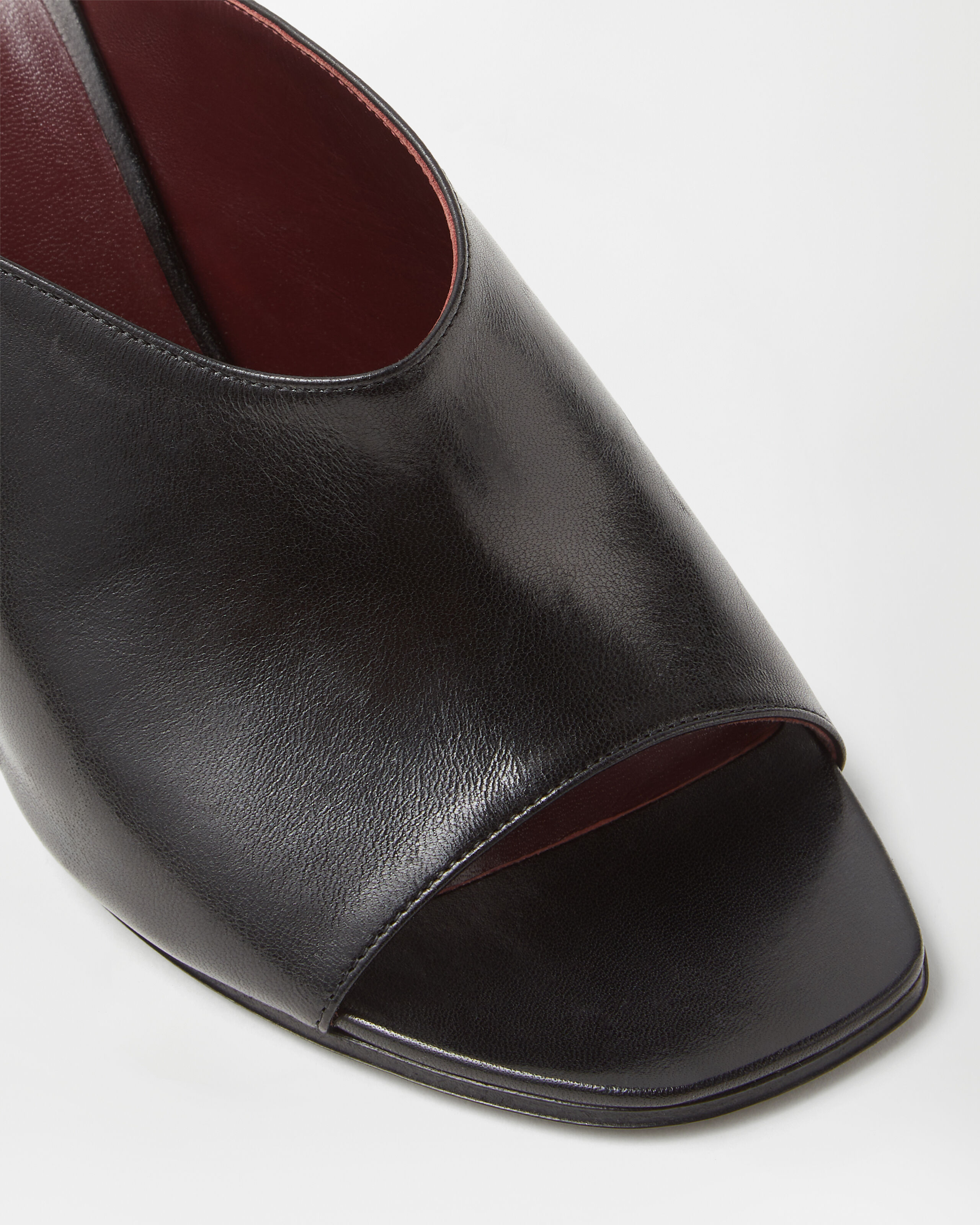 Giulietta Leather Mules 80 mm Black | VERSACE US