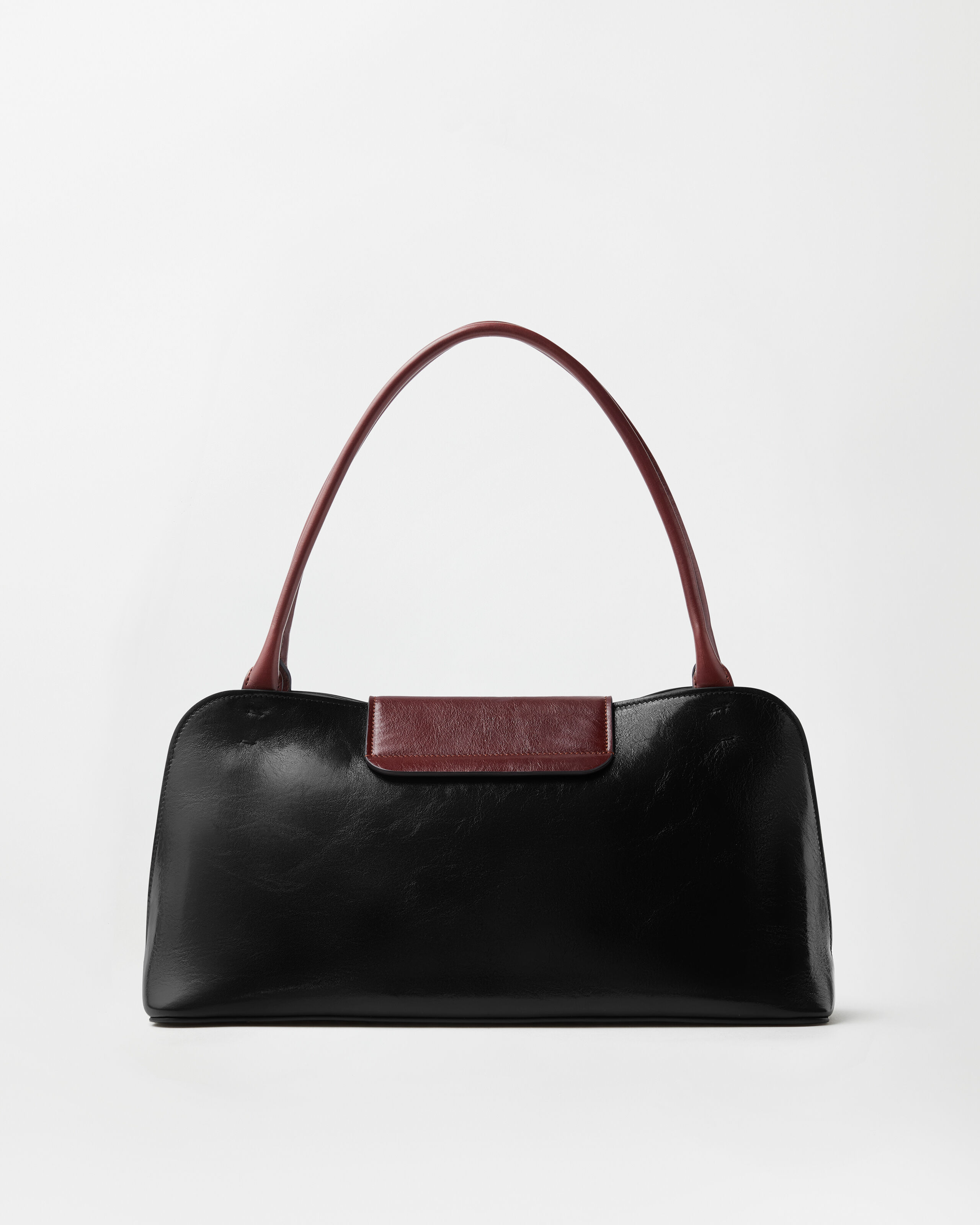 Vivian Leather East/West Shoulder Bag Black,Brown | VERSACE US