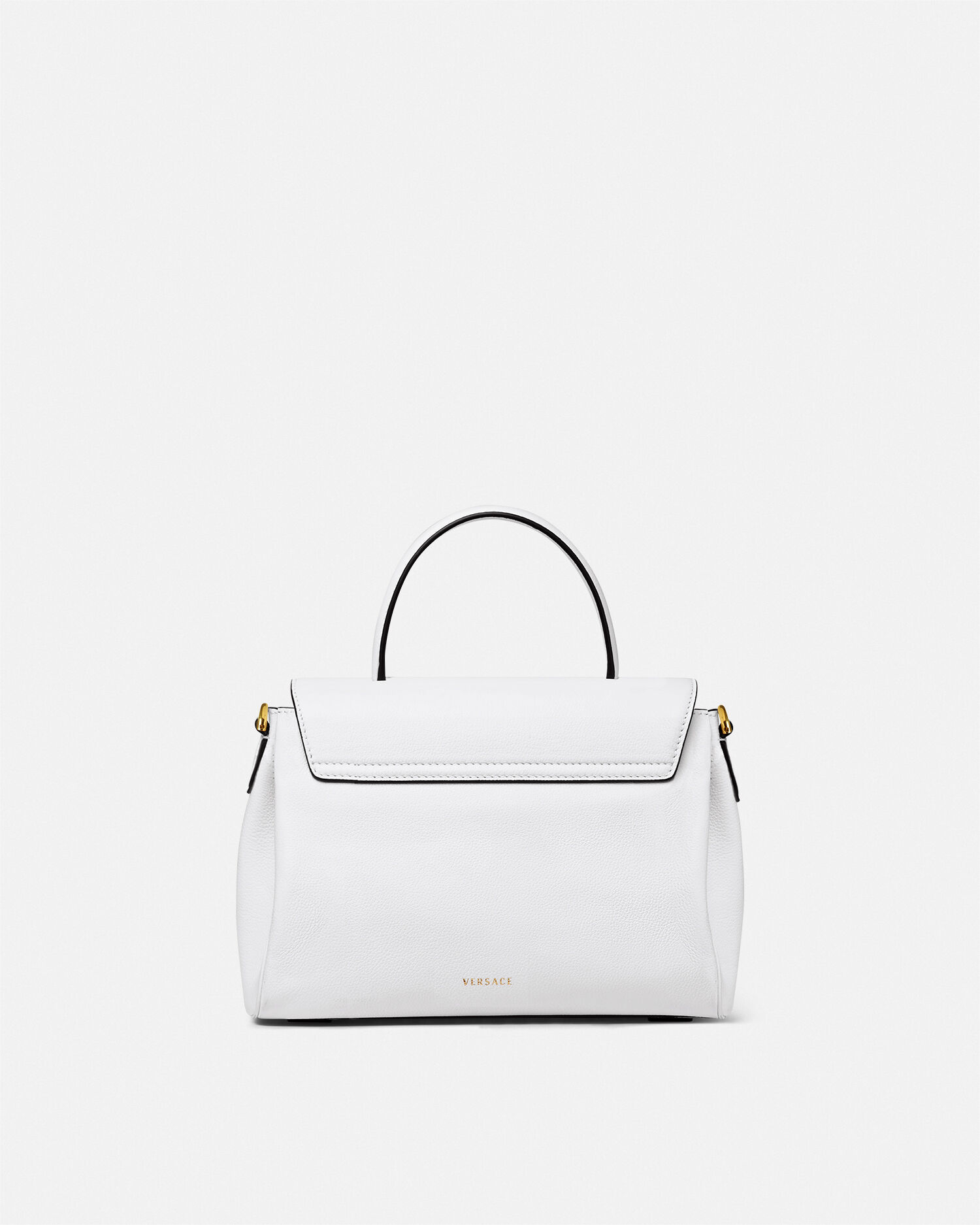 La Medusa Leather Top-Handle White | VERSACE US