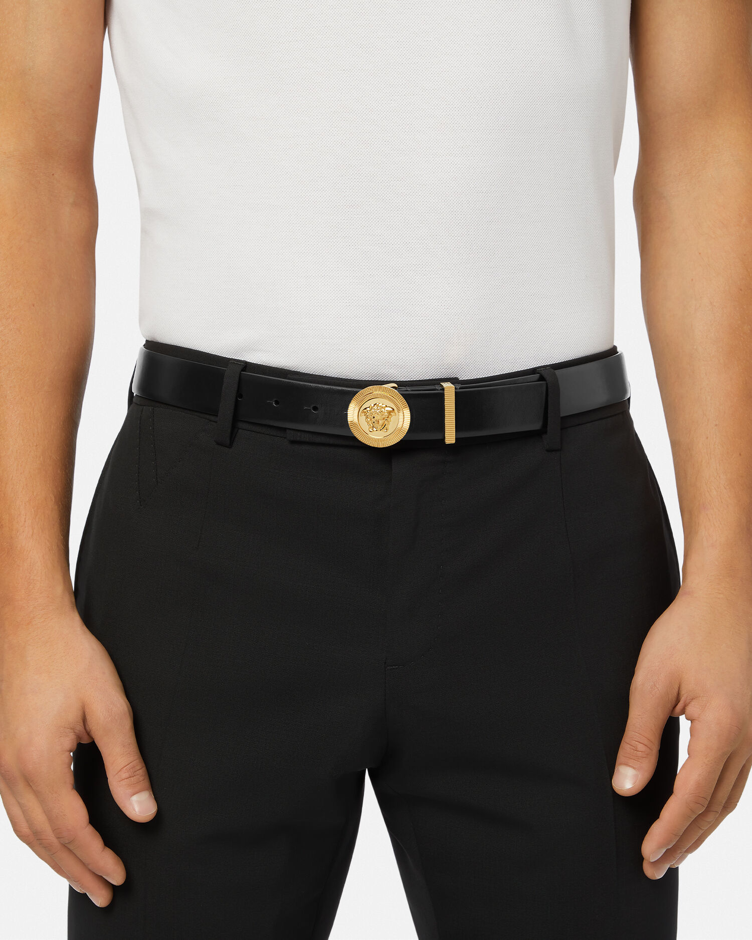 Medusa Biggie Leather Belt