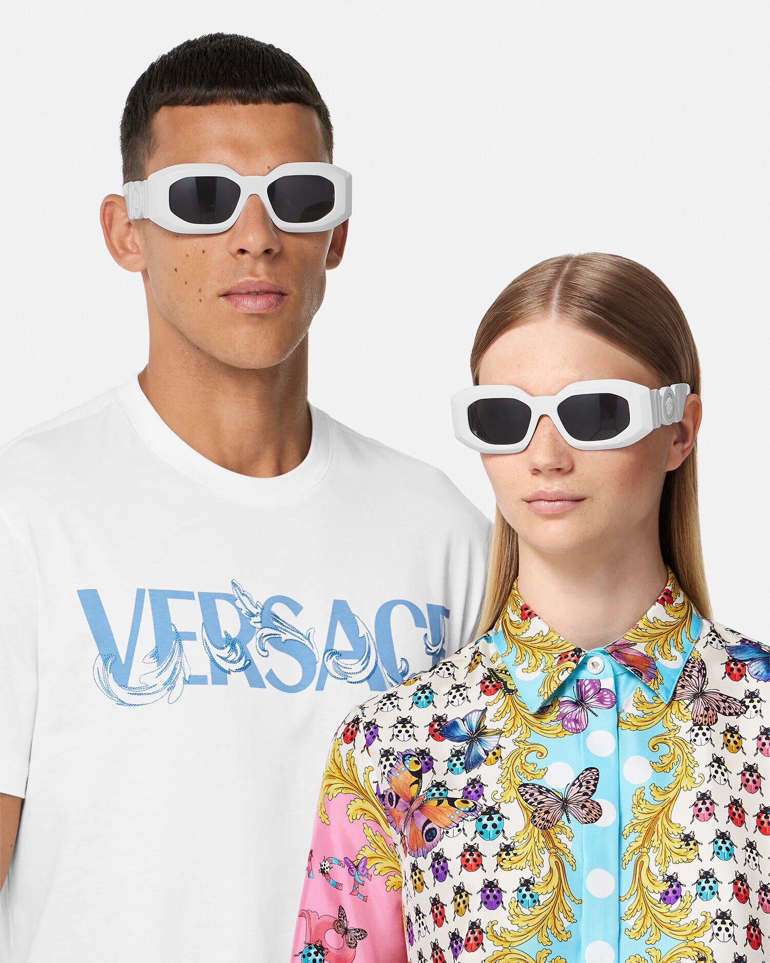 Maxi Medusa Biggie Sunglasses White | VERSACE US