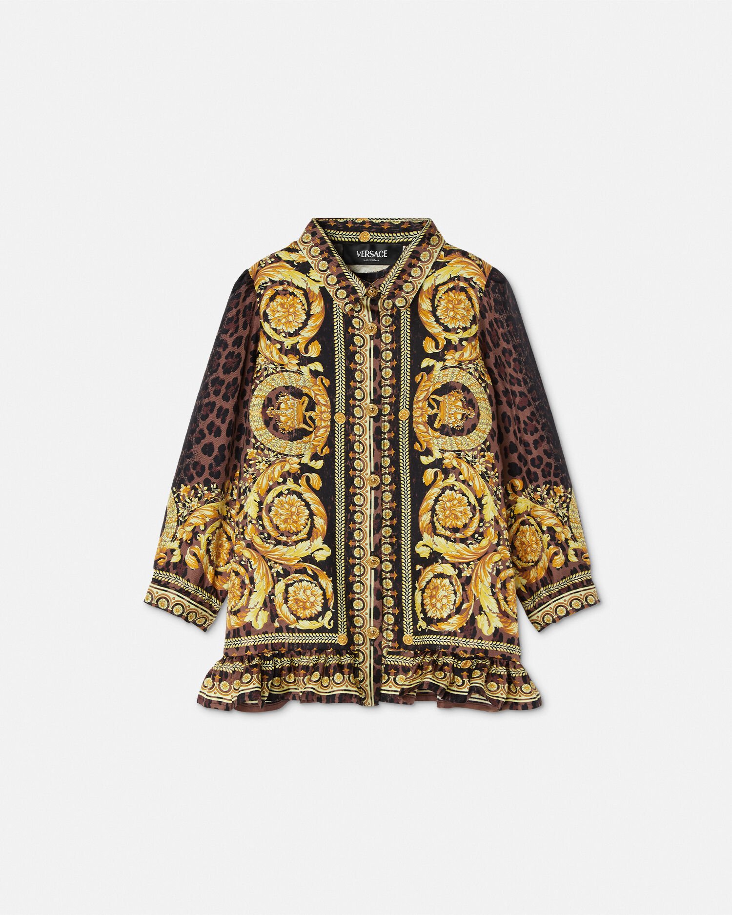 Robe chemise Wild Barocco Baby Animalier VERSACE