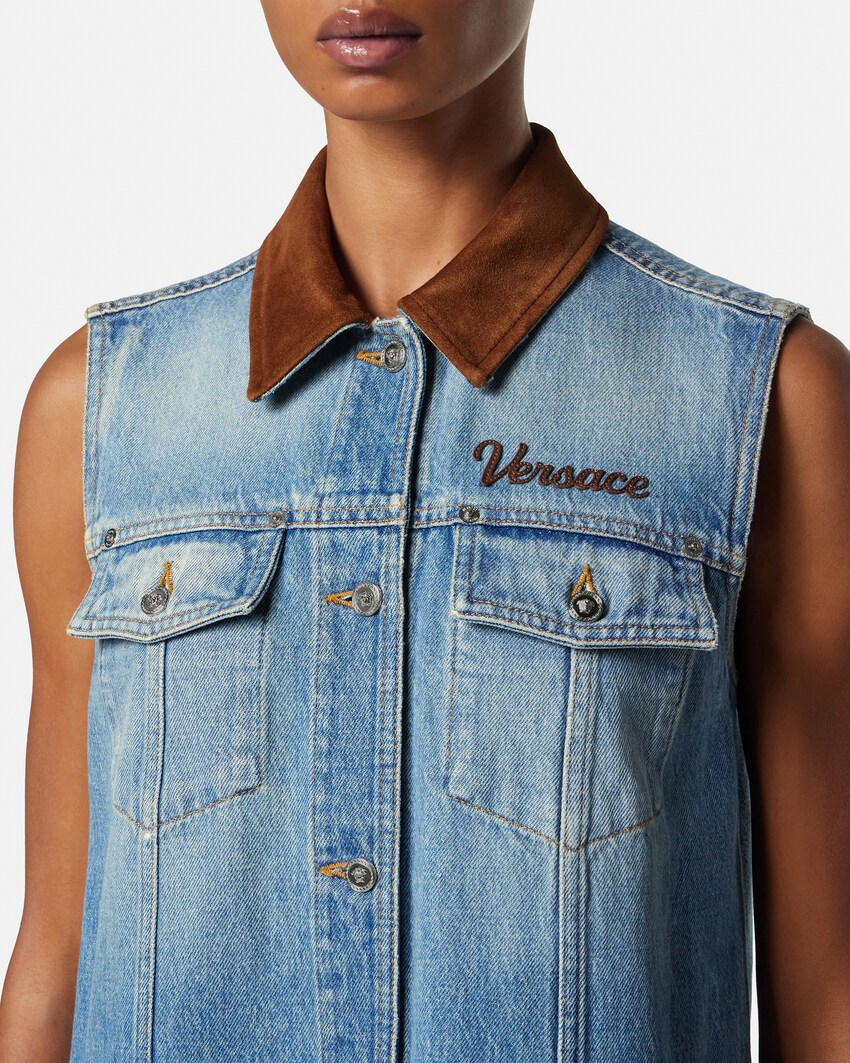 Denim A-Line Dress  Blue 3