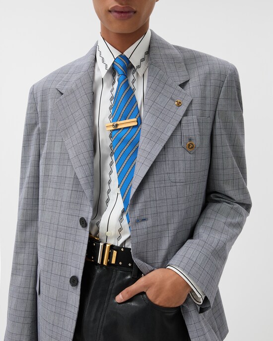 Printed Silk Twill Tie Blue 2