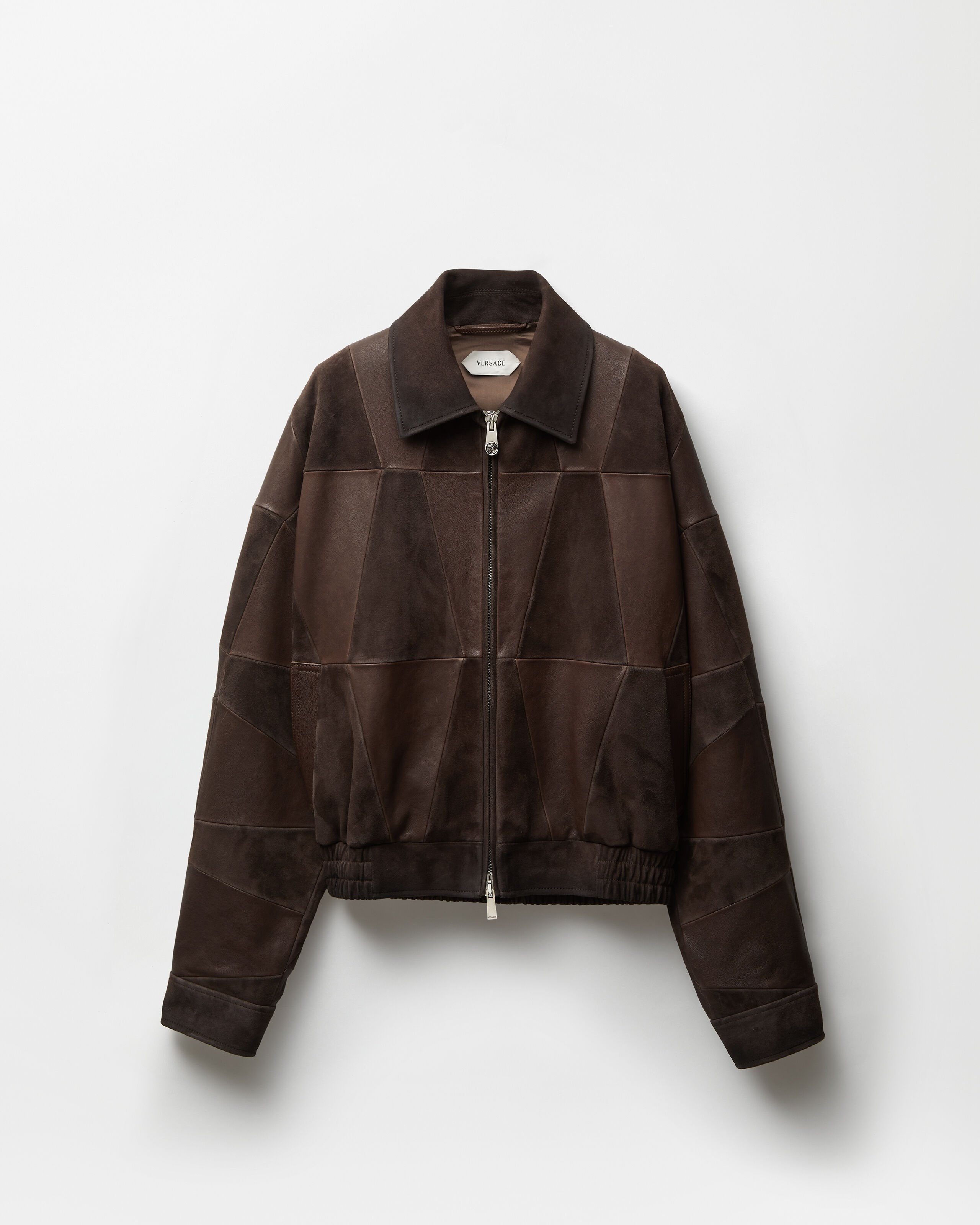 GIANNI VERSACE ブラウンレザーボンバージャケット Leather Blouson Brown | VERSACE