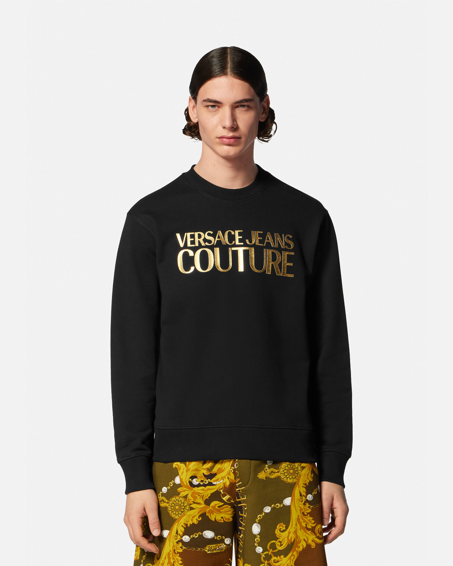 Mens black and gold jumper hotsell