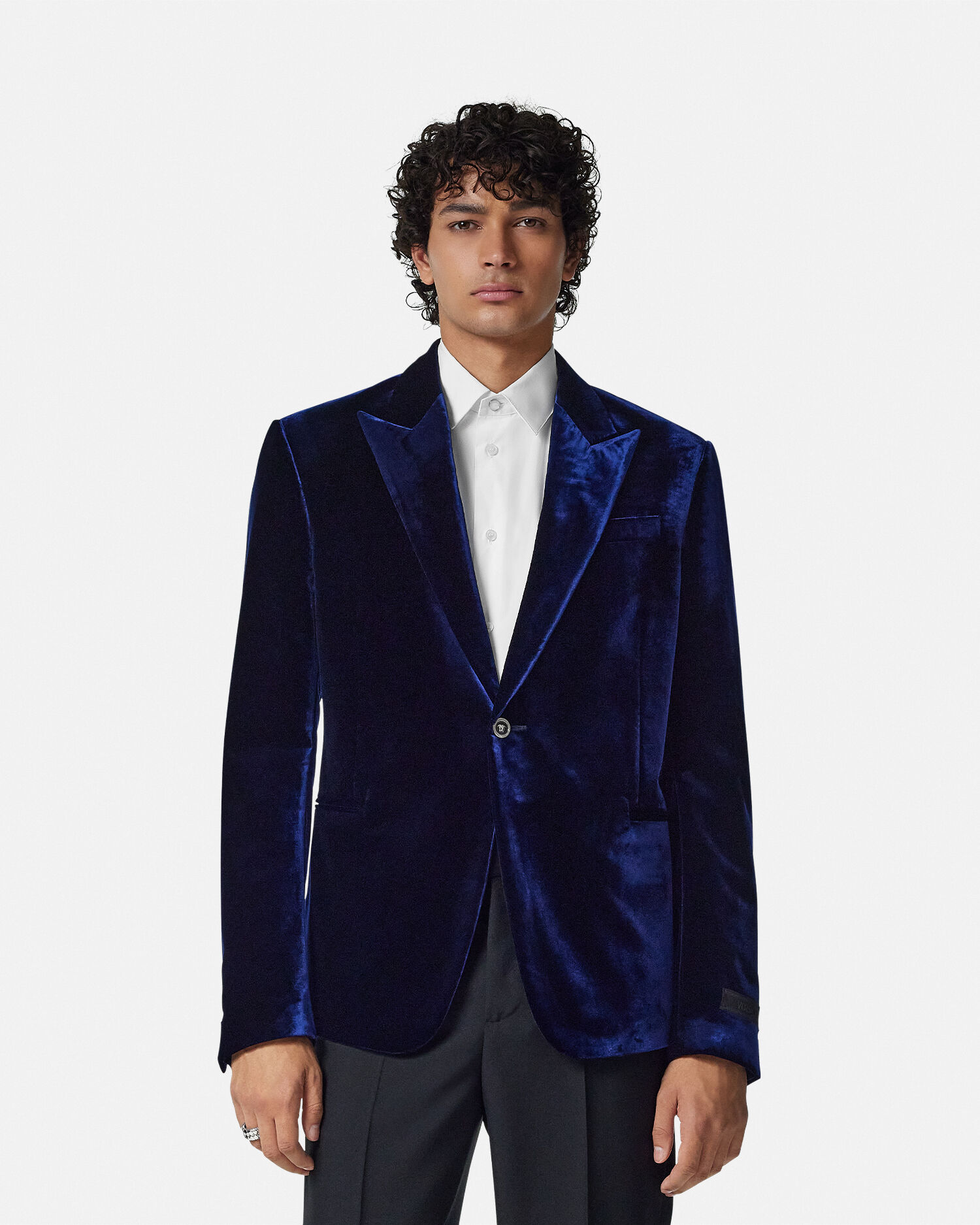 Velvet Single Breasted Blazer