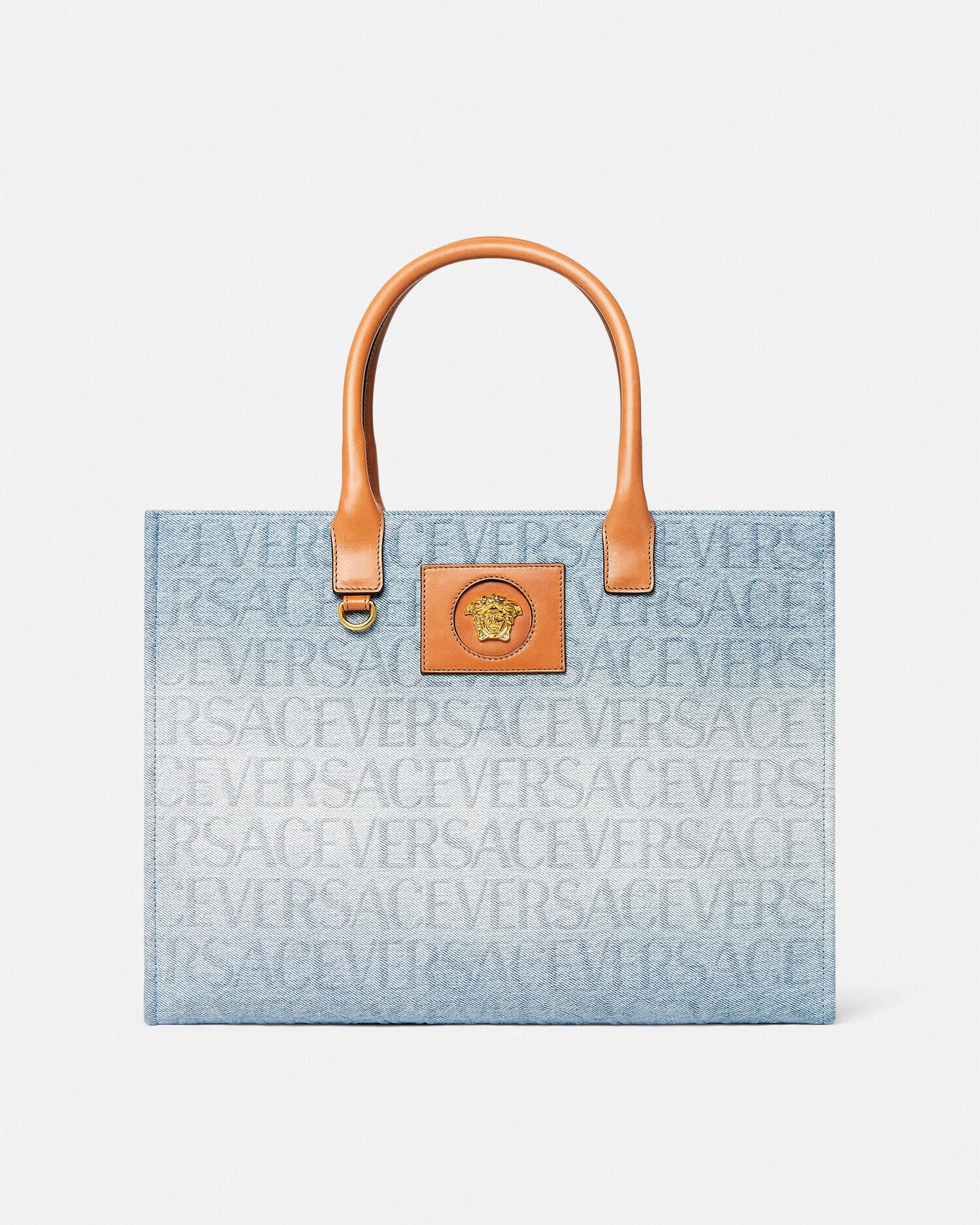 Versace Allover Large Denim Tote Bag