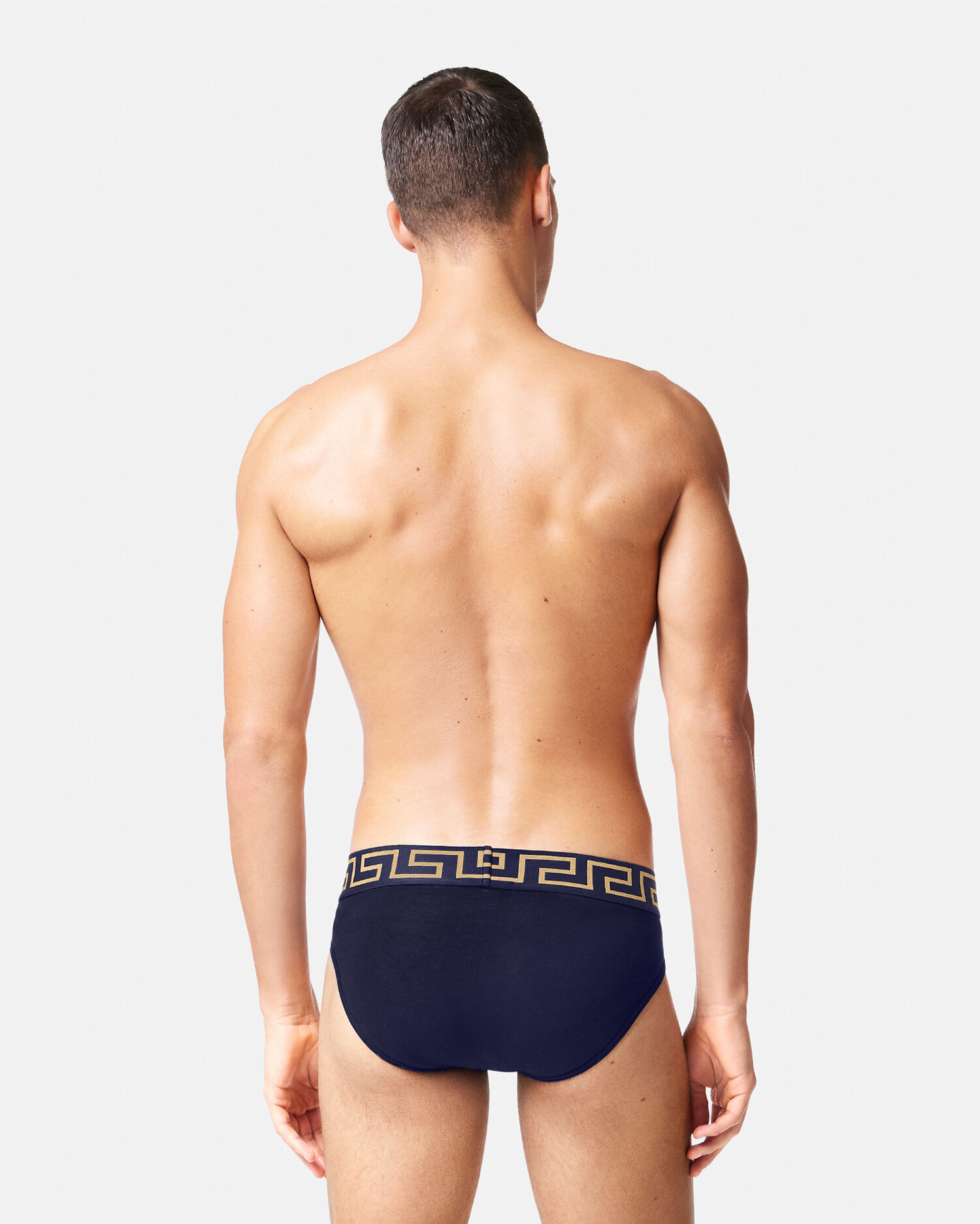 Greca Border Briefs 2-Pack White,Blue | VERSACE