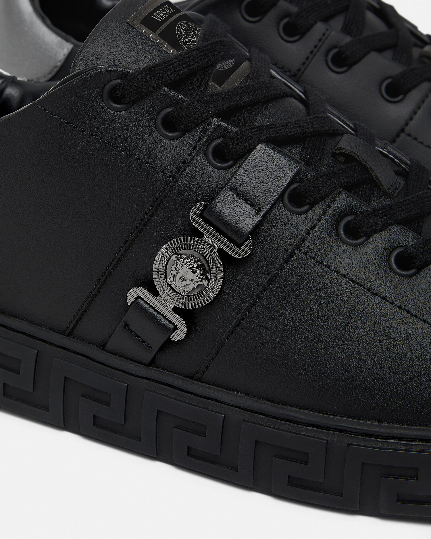 Medusa Biggie Greca Sneakers Black | VERSACE US