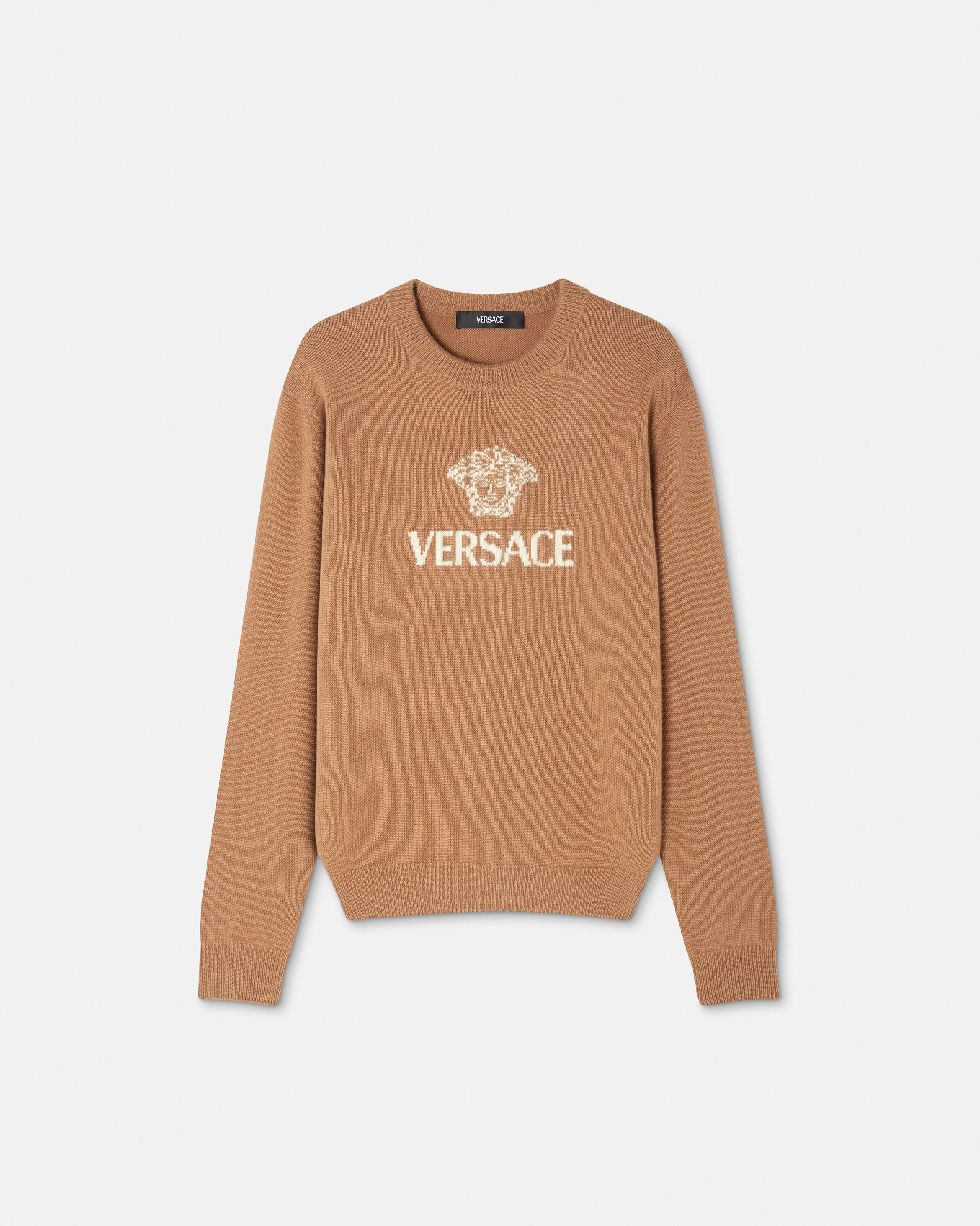 Intarsia Cashmere Knit Sweater | VERSACE US