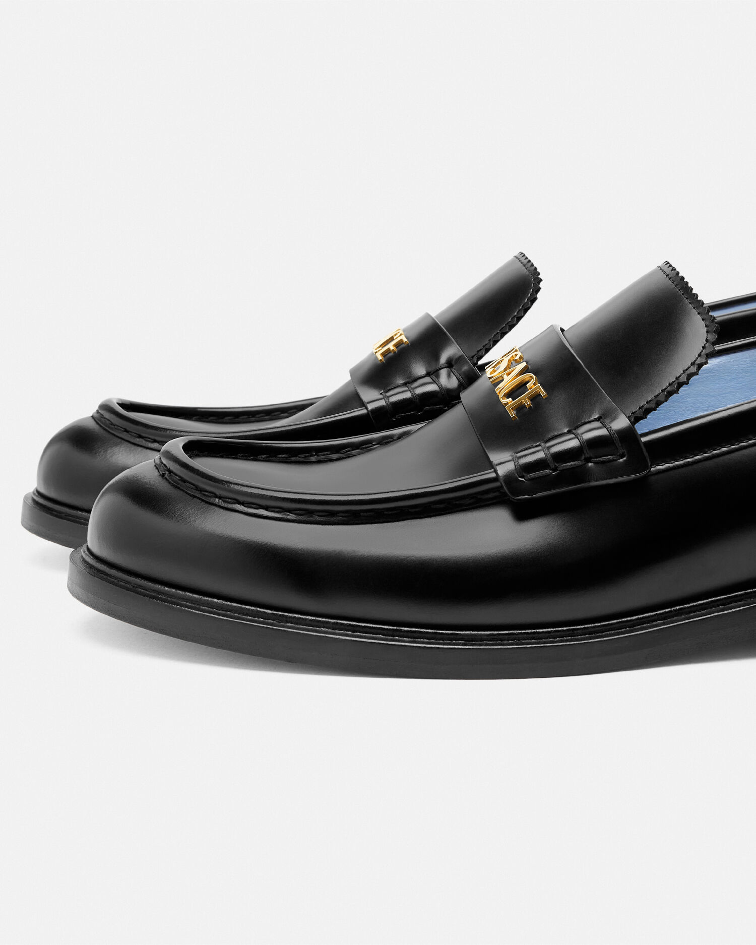 Gold versace loafers discount