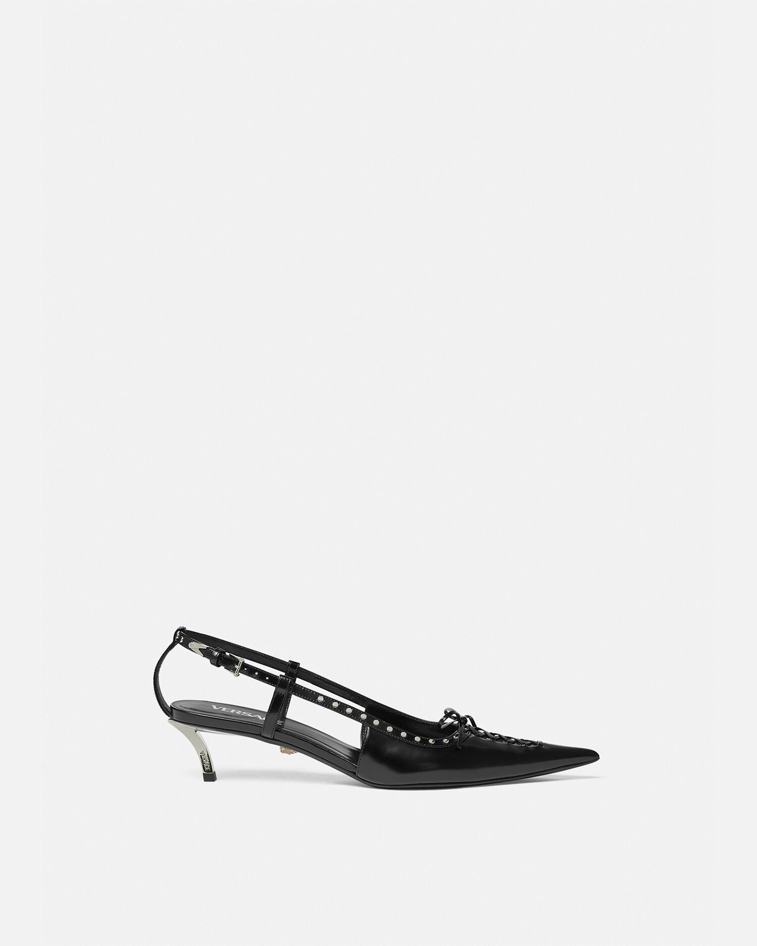 Laced Pin Point Low Slingback Pumps