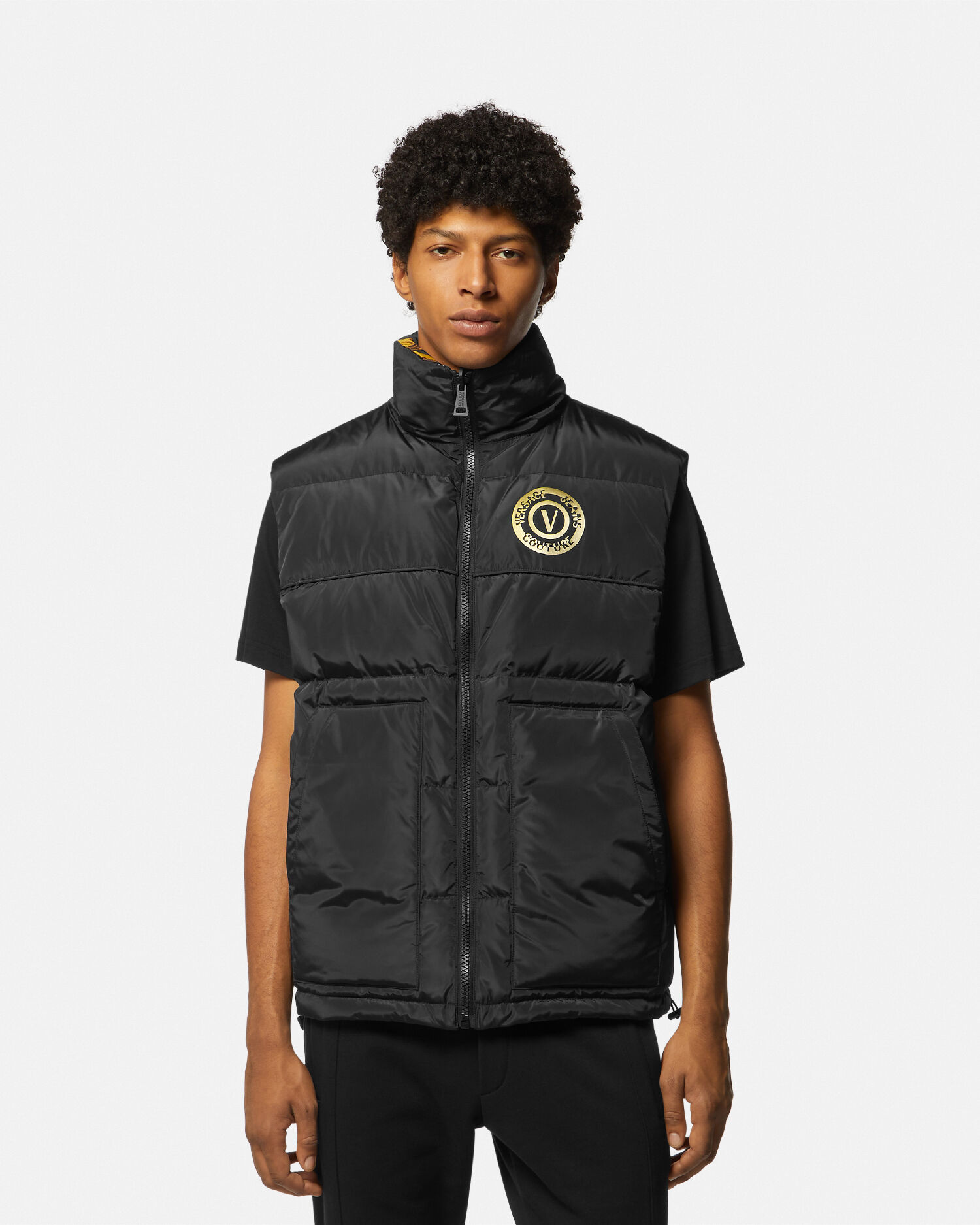 Versace puffer coat mens clearance