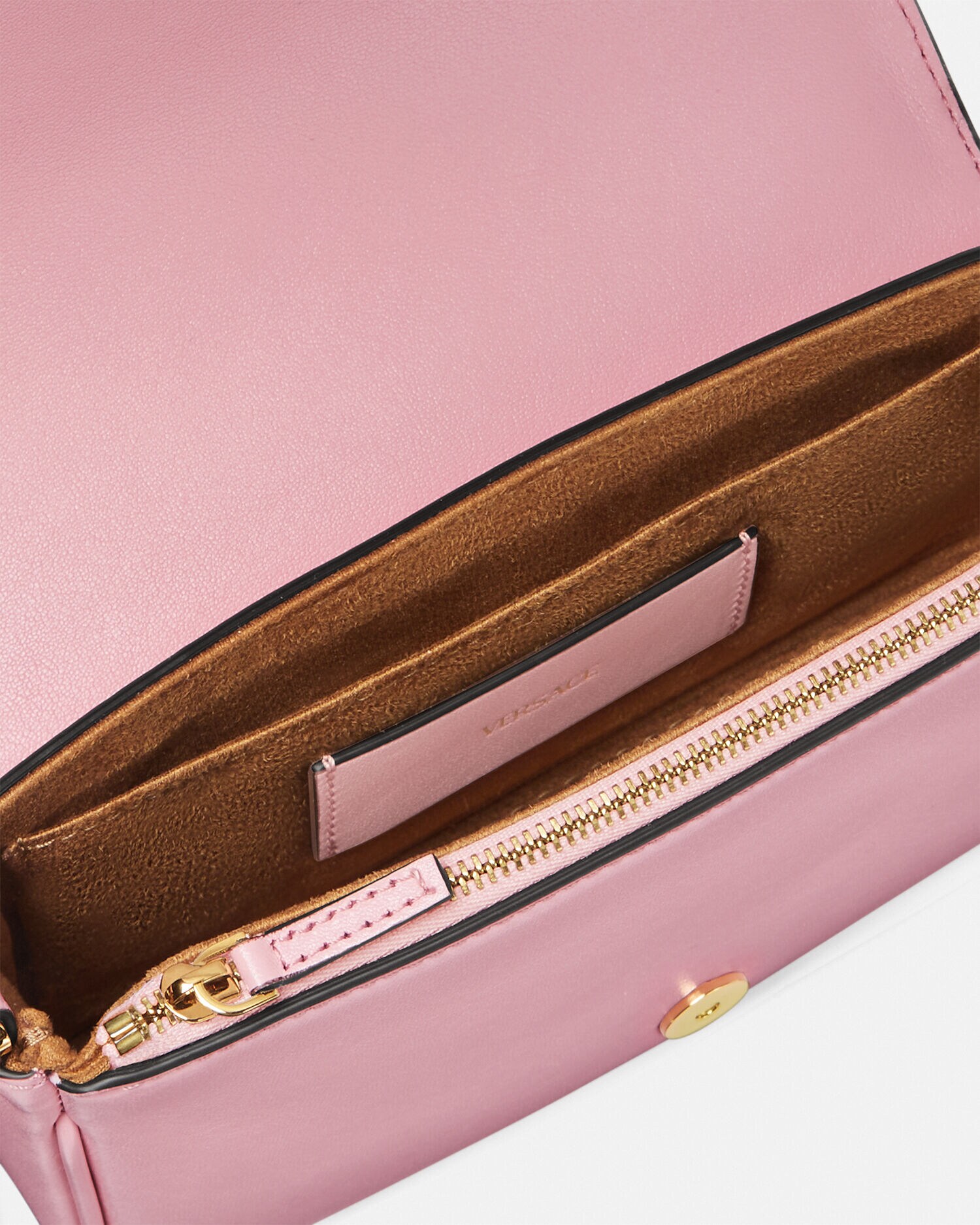 Versace Tag Nappa Mini Bag Pink | VERSACE US