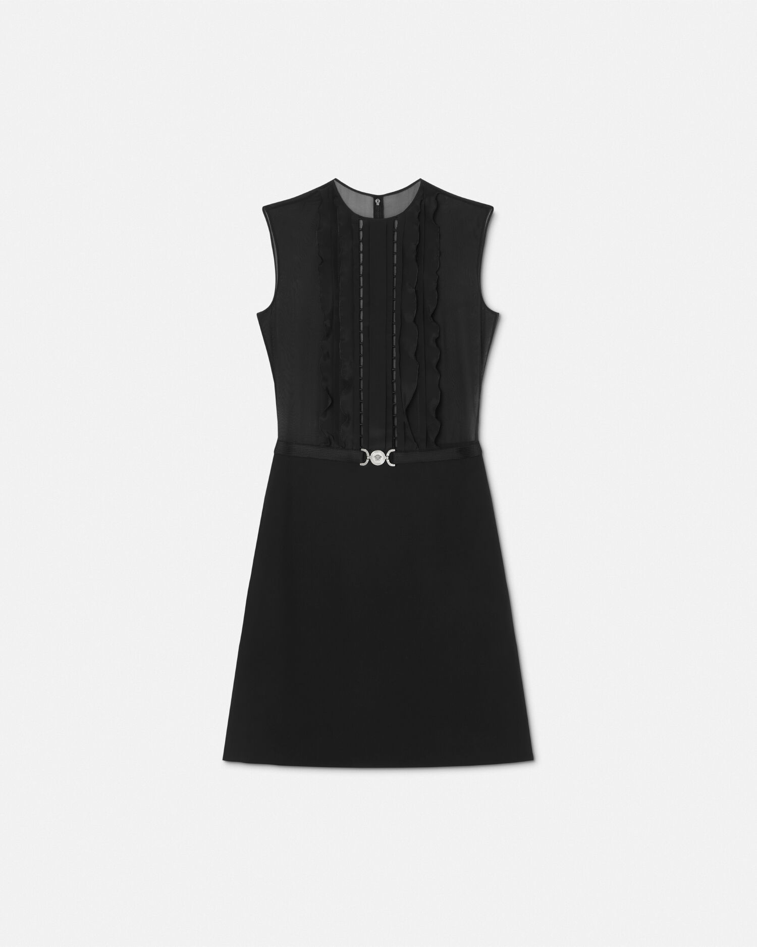 A Line Silk Georgette Mini Dress