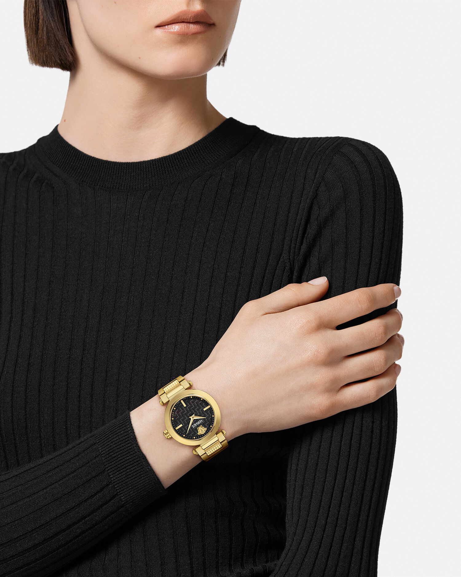 VERSACE アナログ腕時計 ブラック ゴールド Versace Greek Watch Black,Gold | VERSACE US