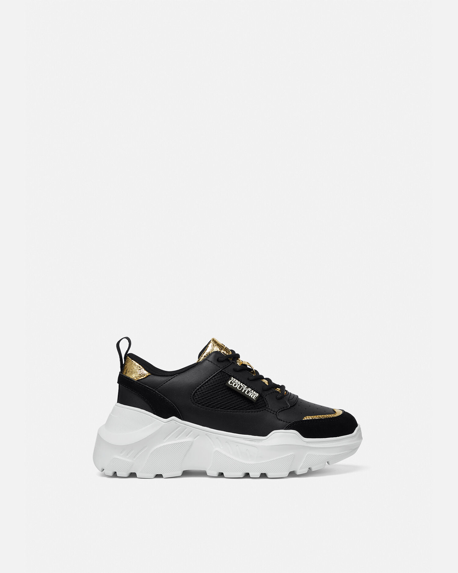 Speedtrack Sneakers Black Gold VERSACE US