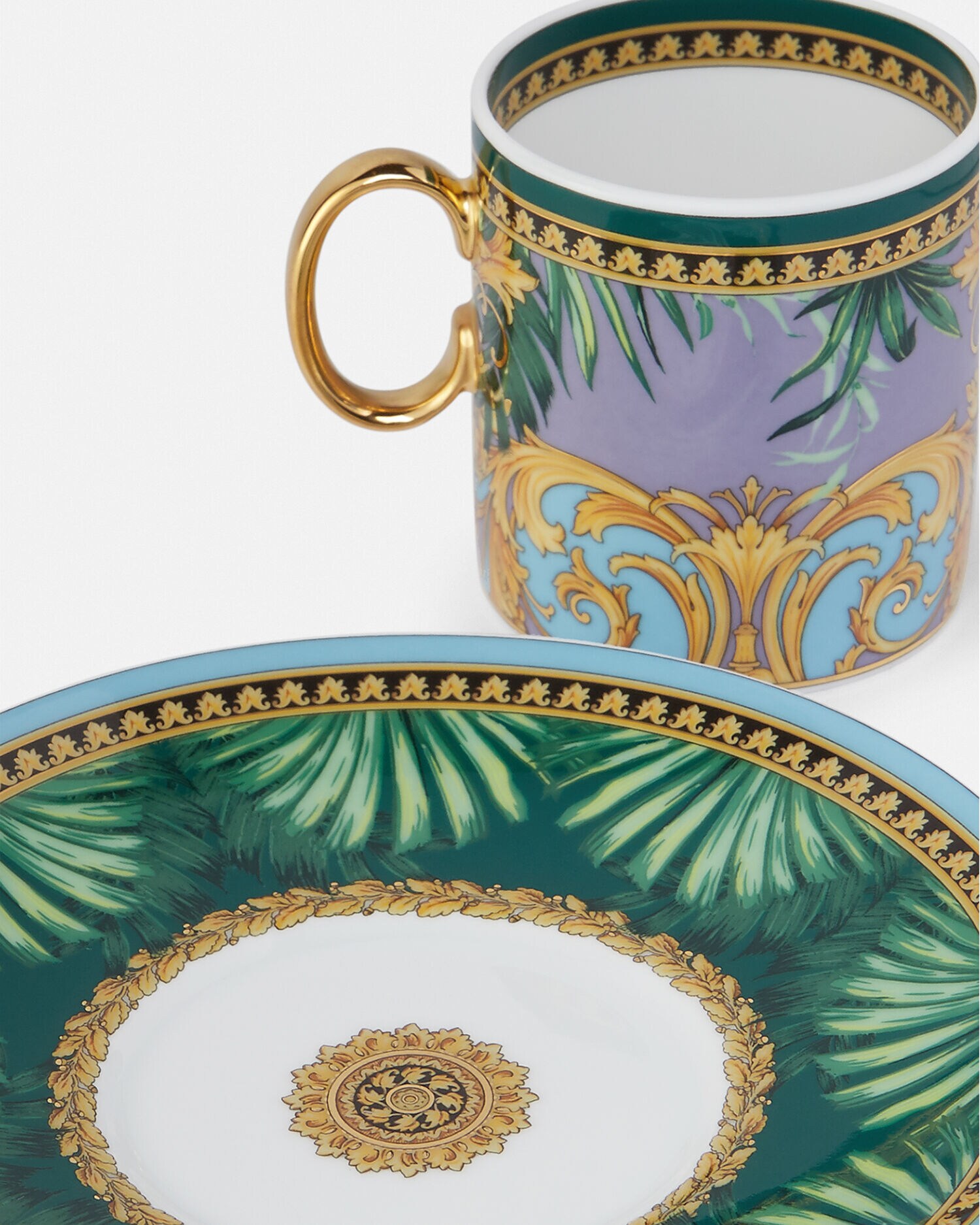 Versace by Rosenthal ~ Jungle Animalier ~ Green AD Cup - 3 oz \u0026 Saucer – 4  1/4 in, Price $375.00 in Dallas, TX from The Ivy House