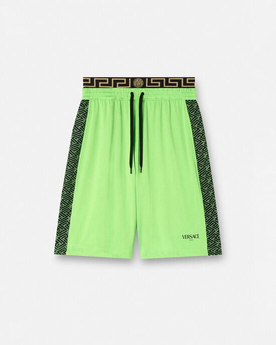 Versace Mock Greca Border Gym Shorts green 1