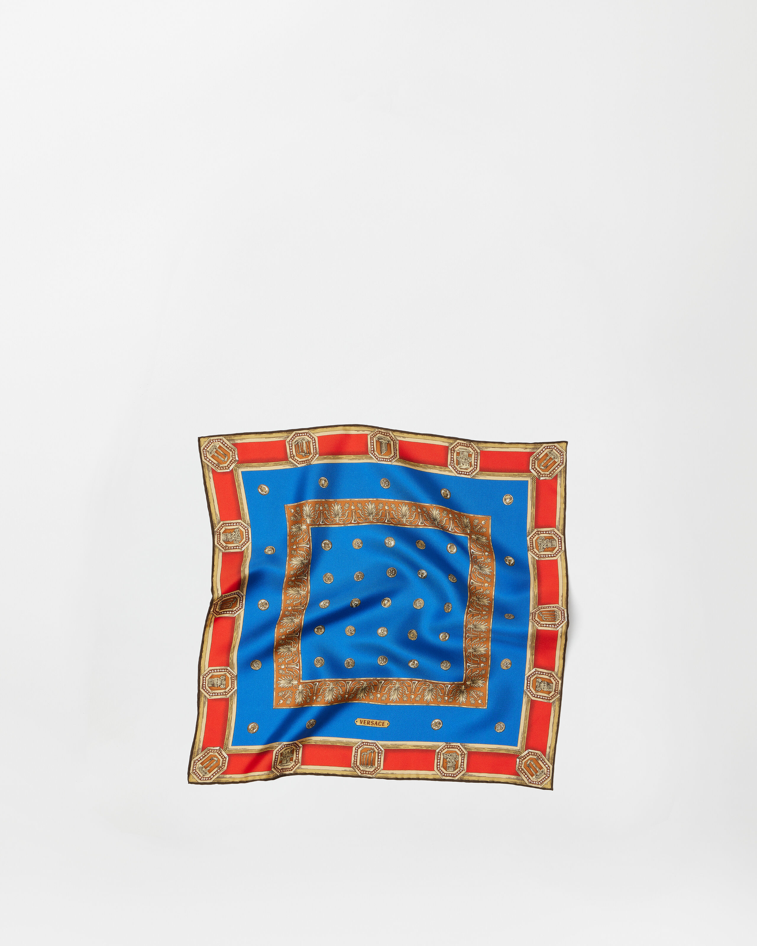 Versace printed silk twill scarf 45 cm
