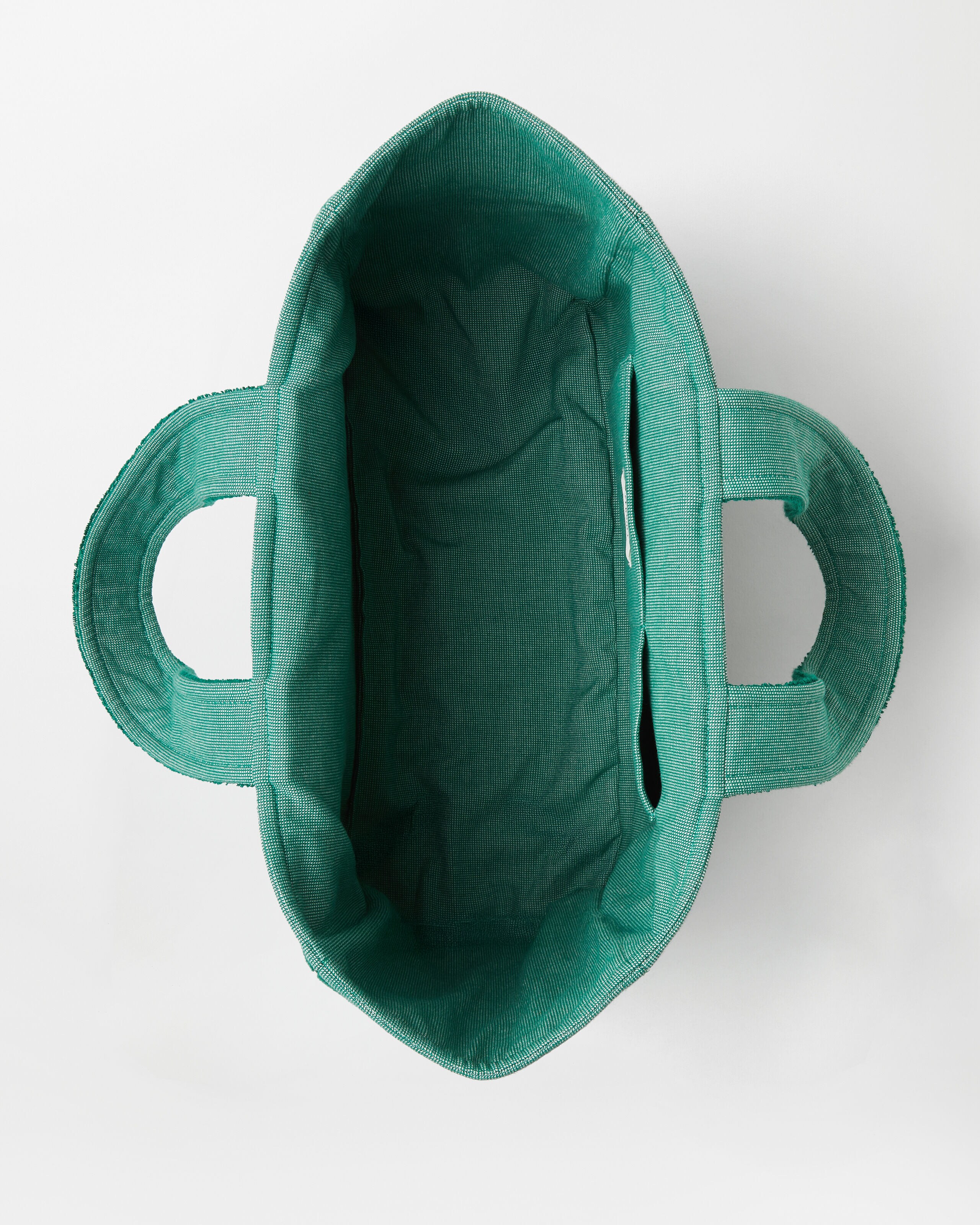 Cotton-Terry Jacquard Tote Green | VERSACE US