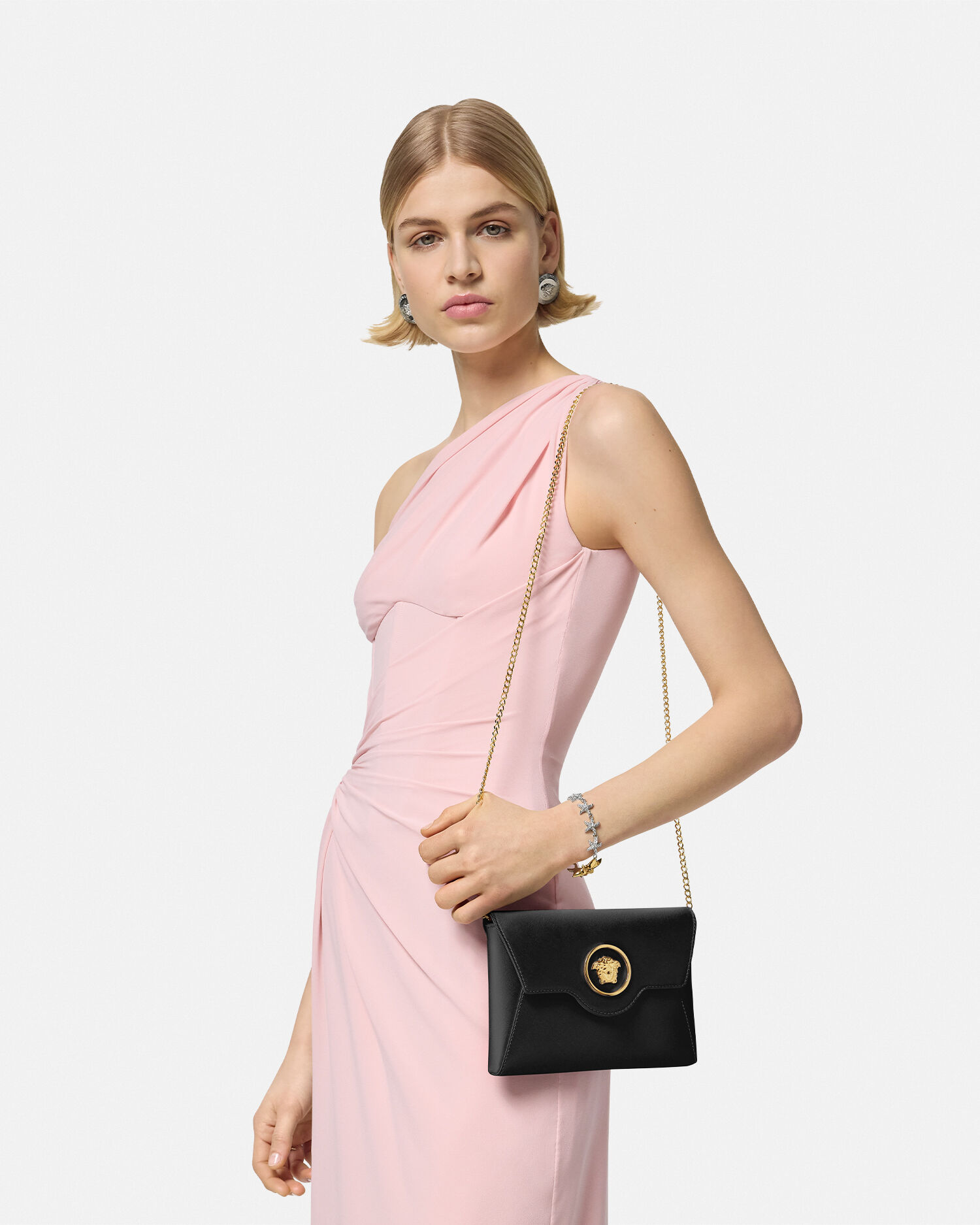 La Medusa Satin Clutch