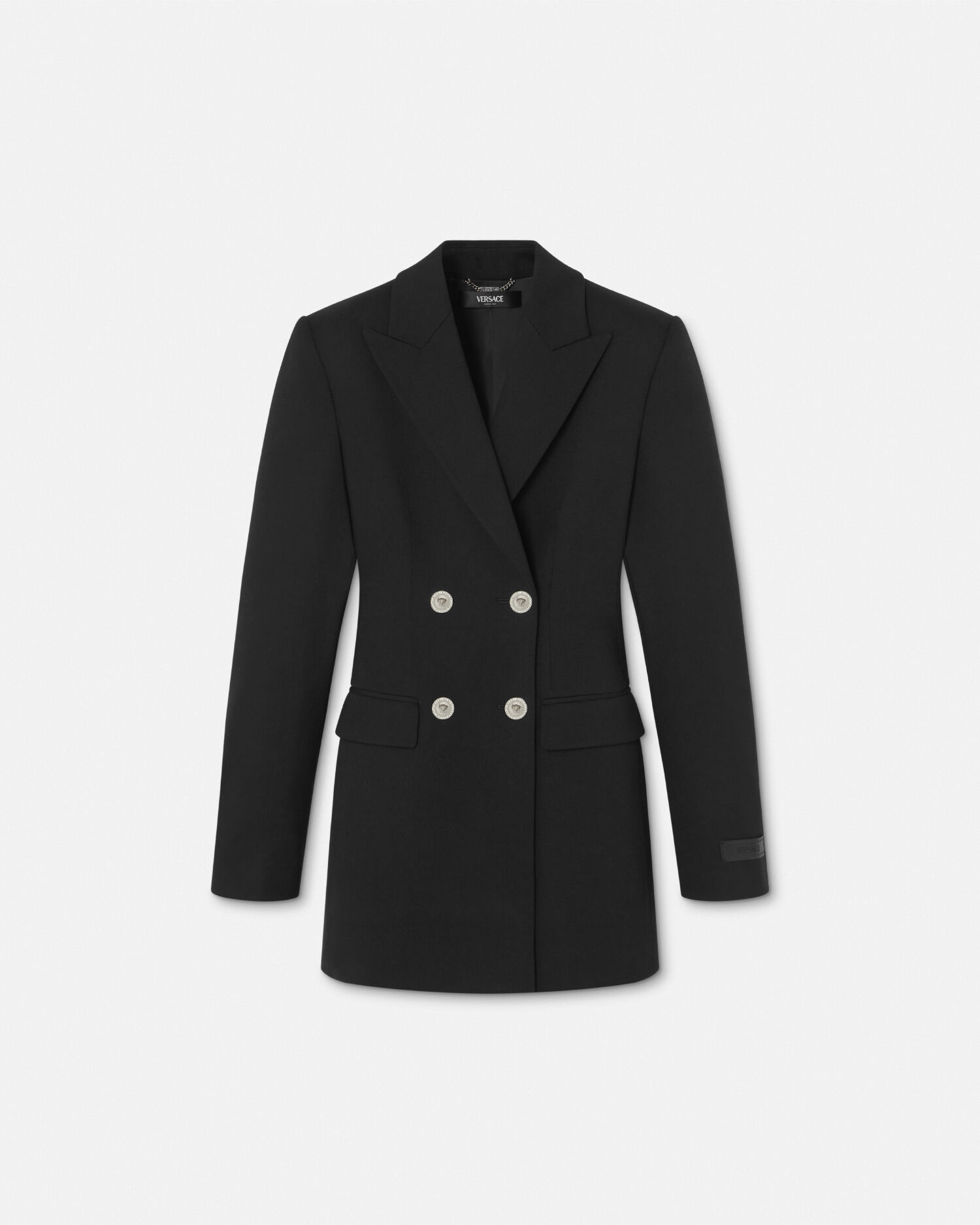 Metal Mesh Wool Blazer Dress