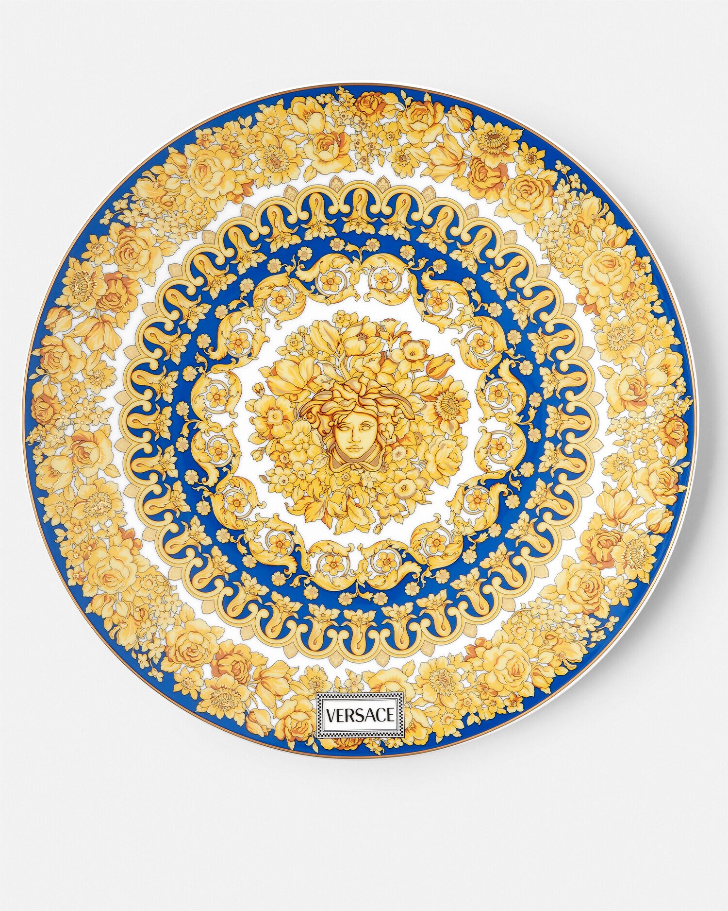 Medusa Rhapsody Charger Plate 33 cm Blue | VERSACE