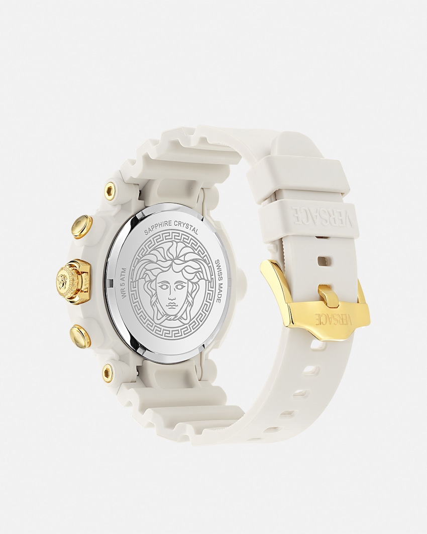 Versace Real Active Chrono Watch White 2