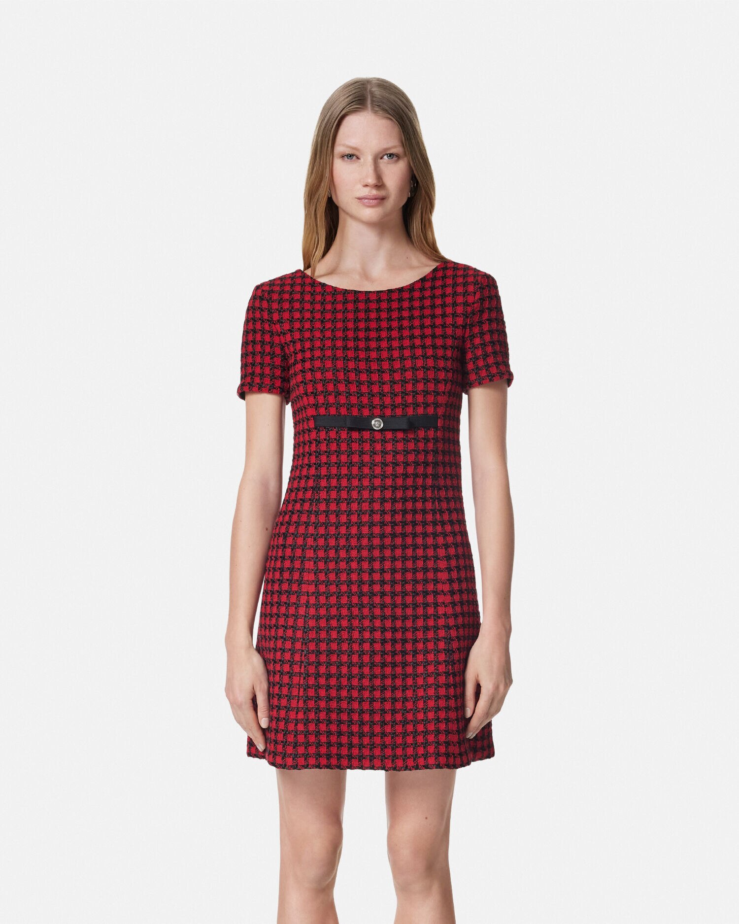 Tweed A-Line Mini Dress | VERSACE