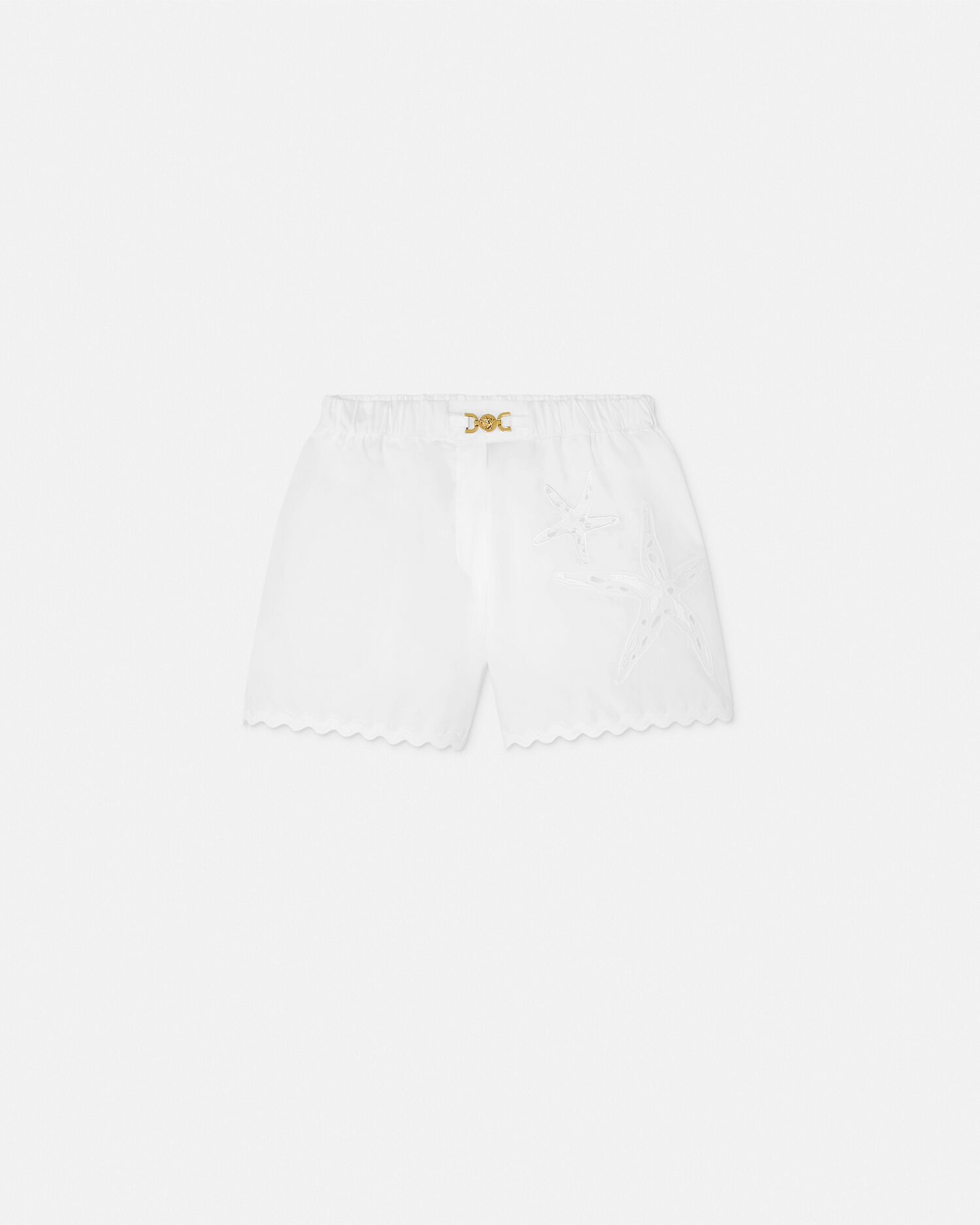 Short de bain Kids en coton sangallo brode Blanc VERSACE FR