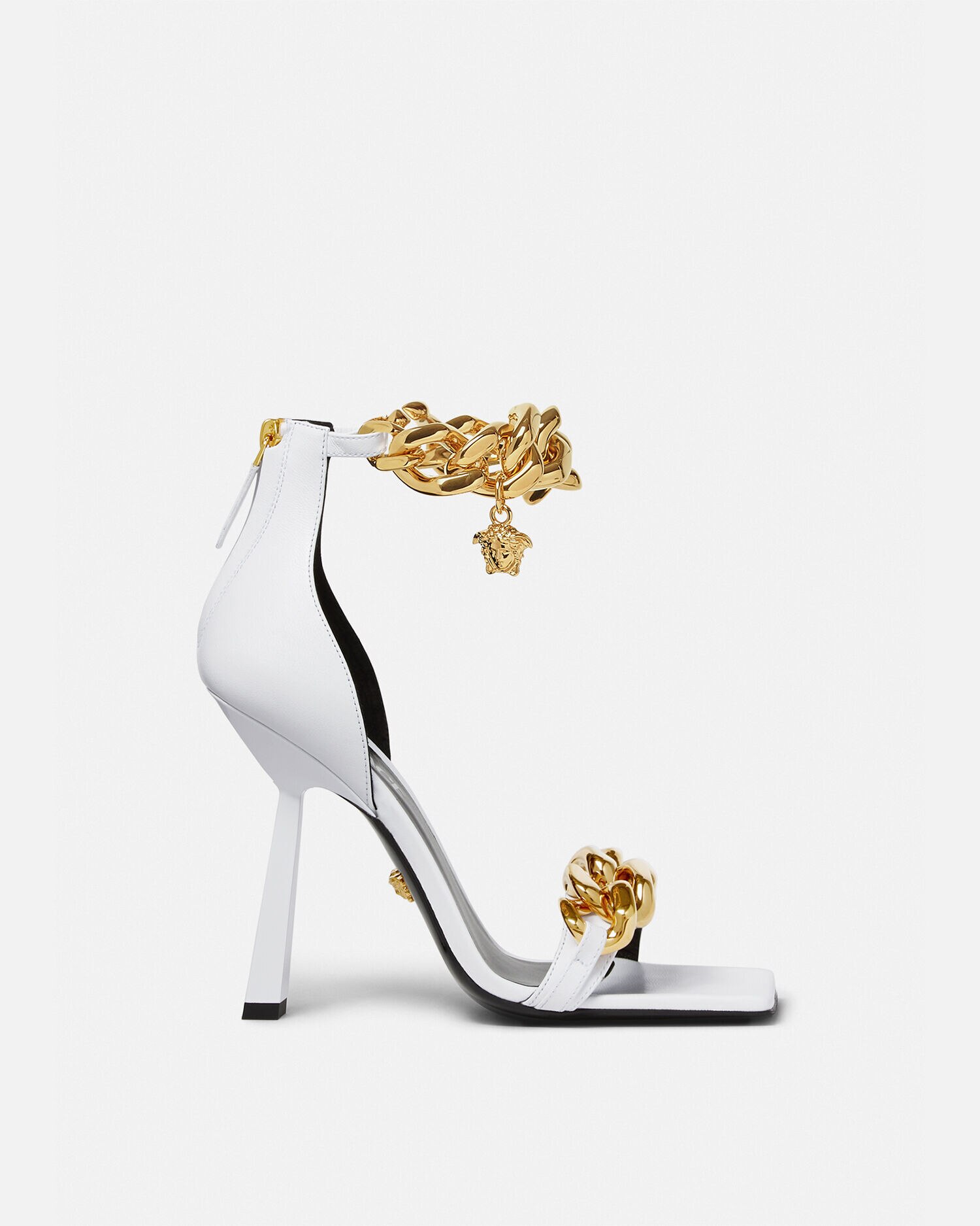 Medusa chain clearance nappa leather sandals