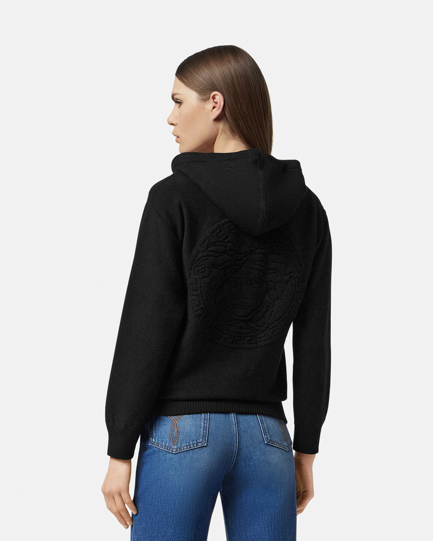 Cashmere-Blend Medusa Zip Hoodie | VERSACE
