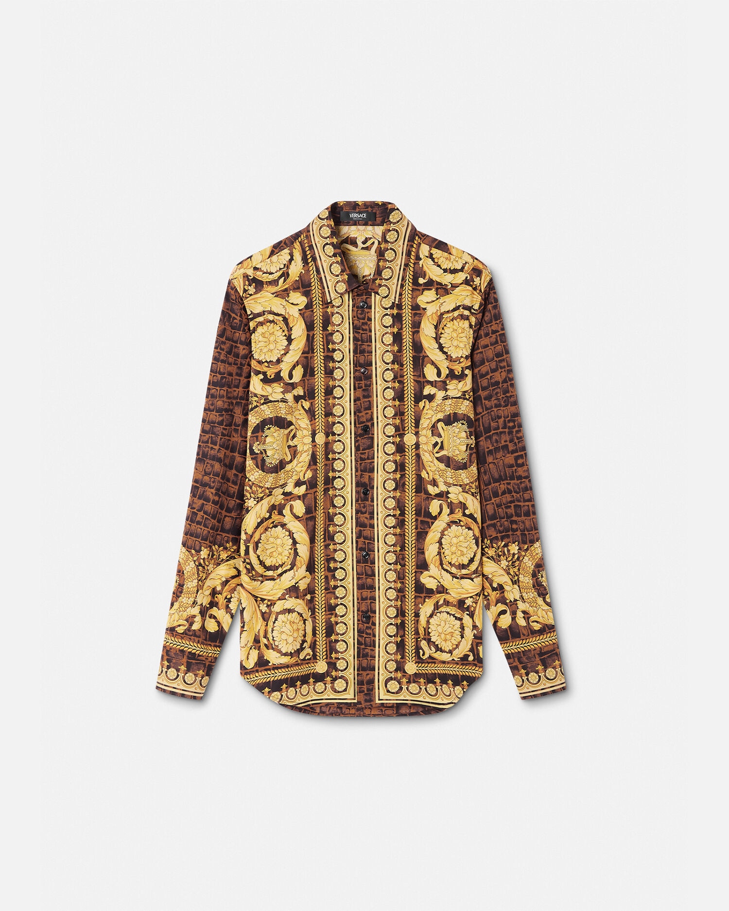 Baroccodile Cotton Shirt Print VERSACE IN