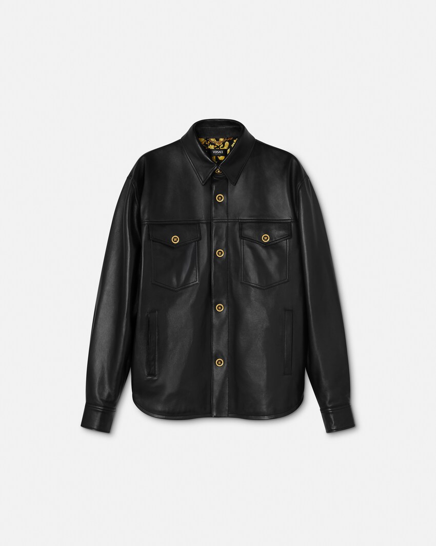 Sobrecamisa de piel Negro 1