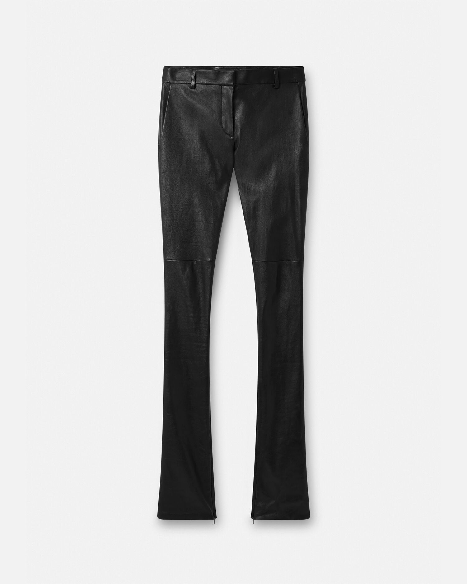 Versace Pantal n de piel acampanado y ajustado VERSACE
